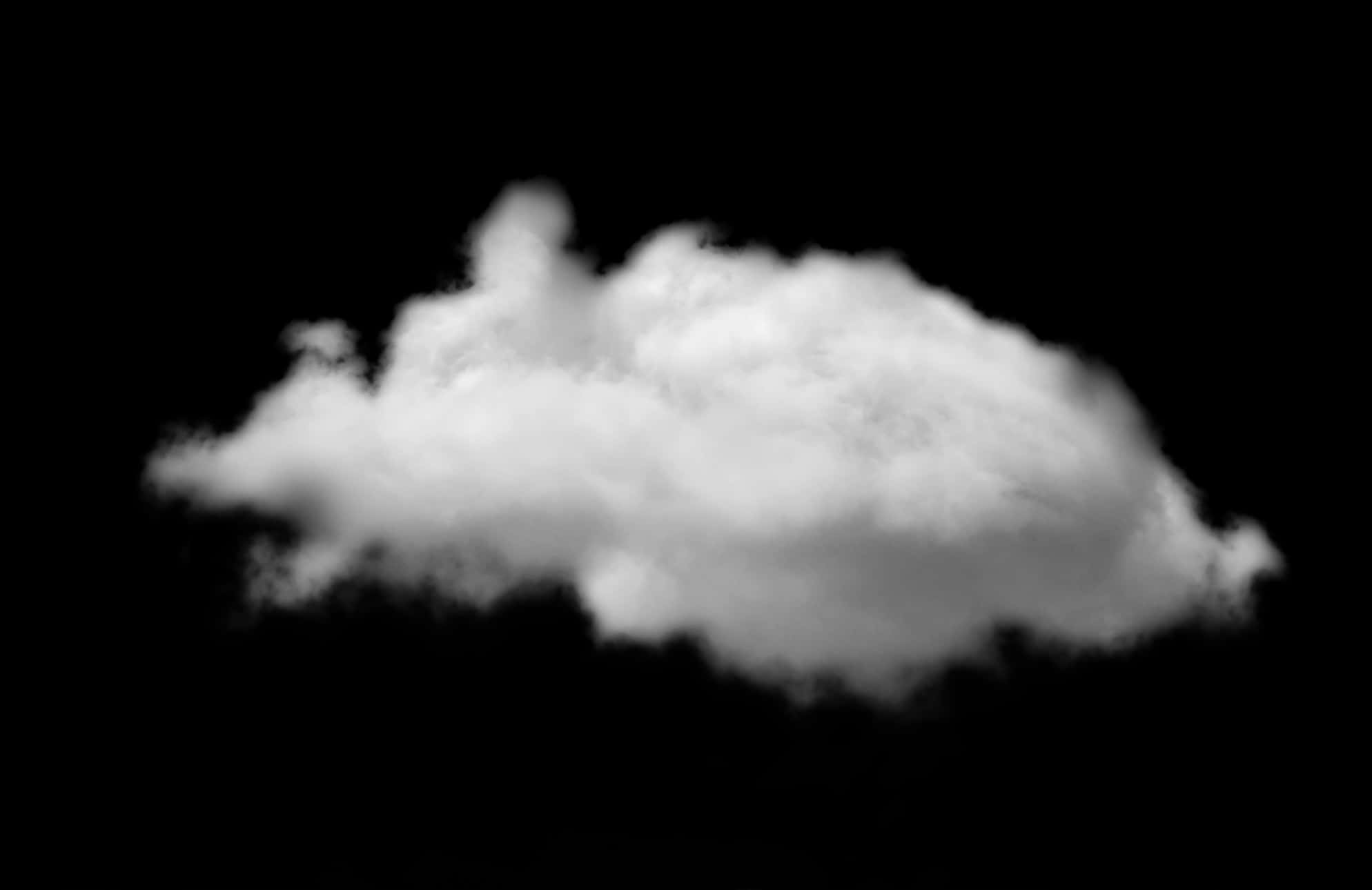 Enkele Wolk Swart Agtergrond Muurpapier