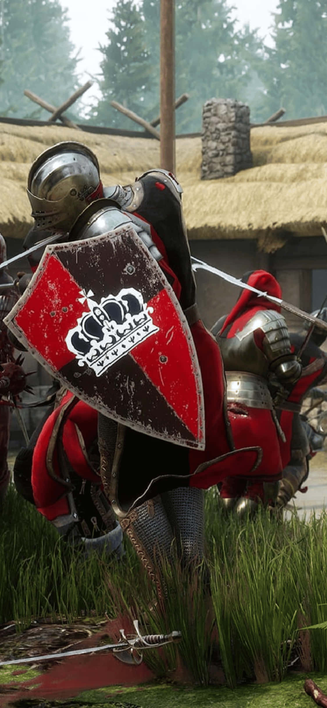 Epiese Gevegstoneel uit Mordhau op iPhone XS Muurpapier