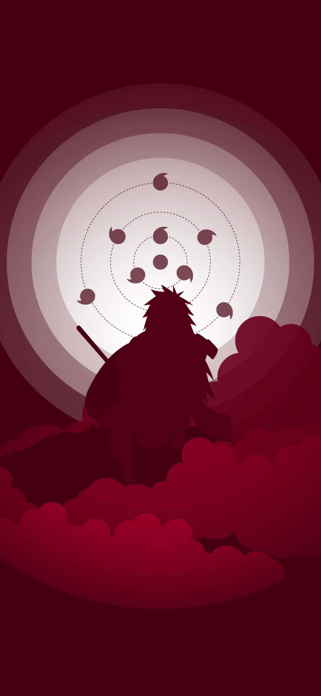 Epiese Madara Uchiha in Geveg - Estetiese Agtergrond Muurpapier