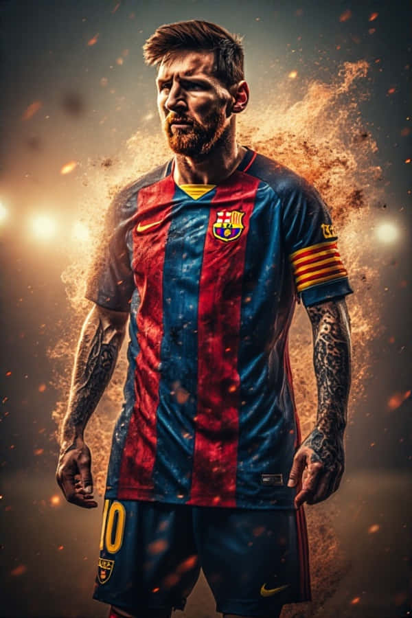 Epiese Messi Fantasie Kuns 4K Muurpapier