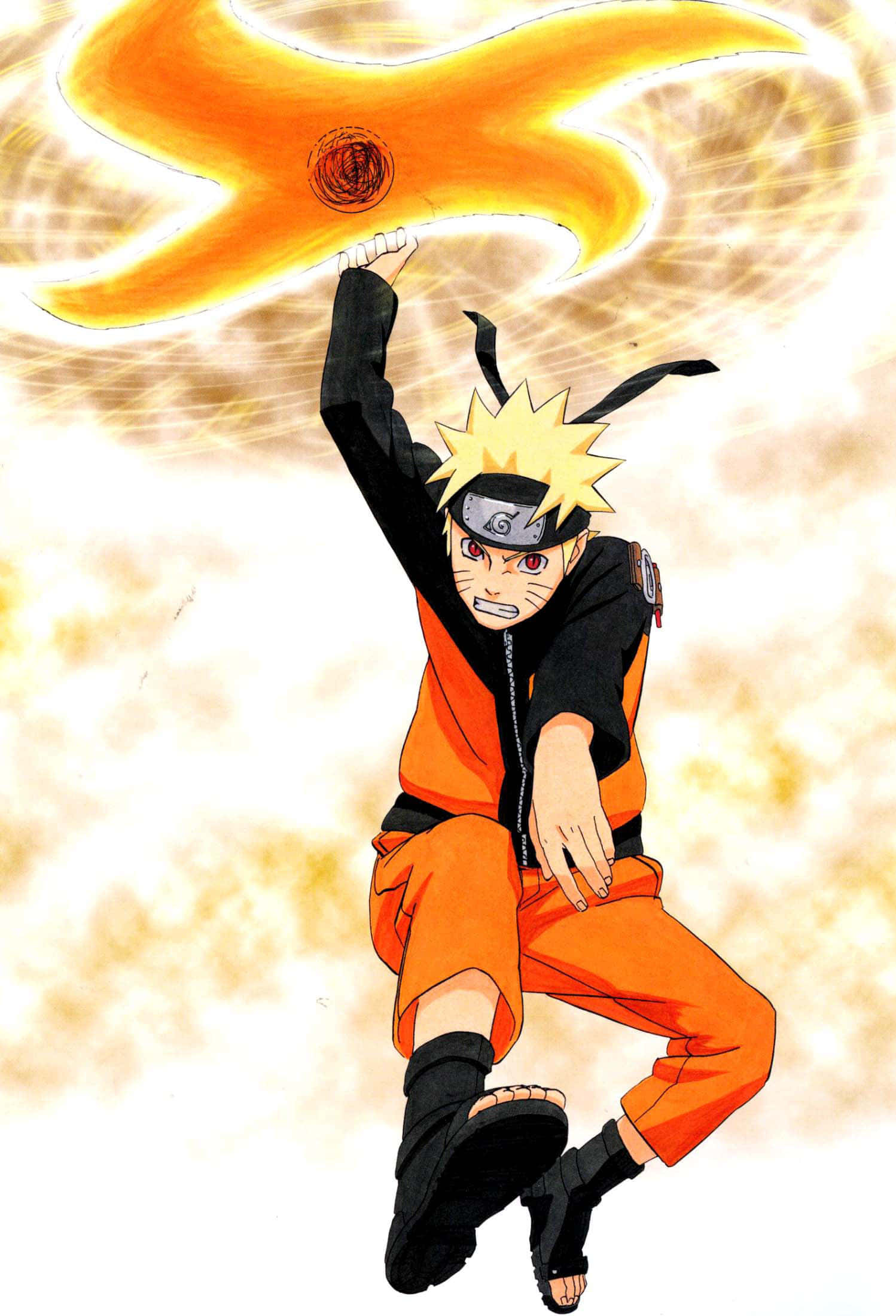 Epiese Naruto Aksiehouding op 'n Mistieke Agtergrond Muurpapier