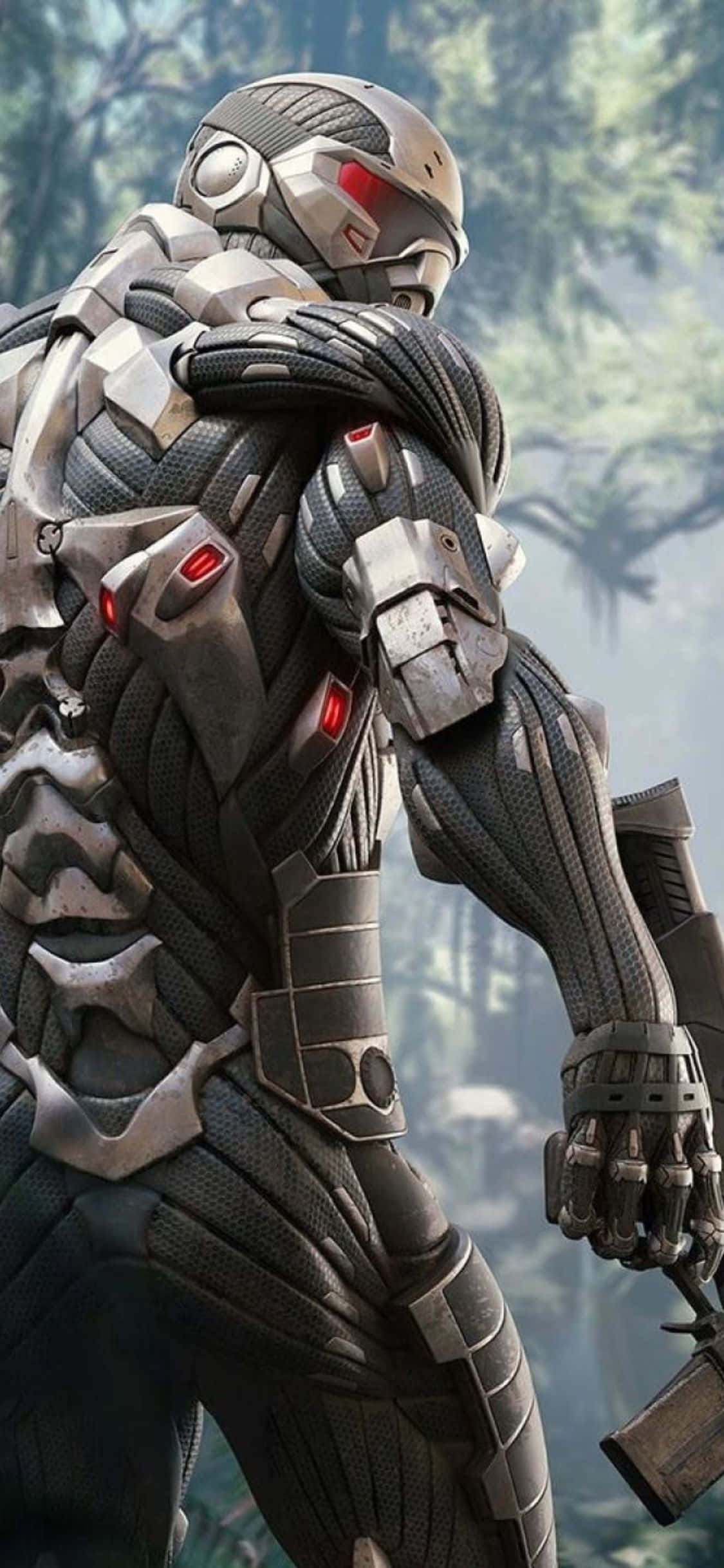 Ervaar Crysis 3 op 'n iPhone X Muurpapier