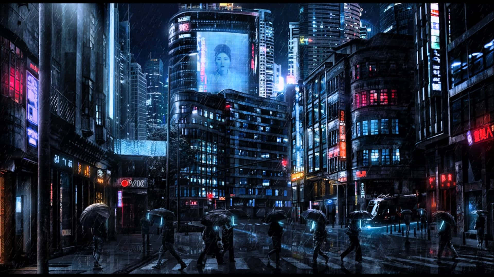 Ervaar die chaotiese wêreld van Dark City Muurpapier