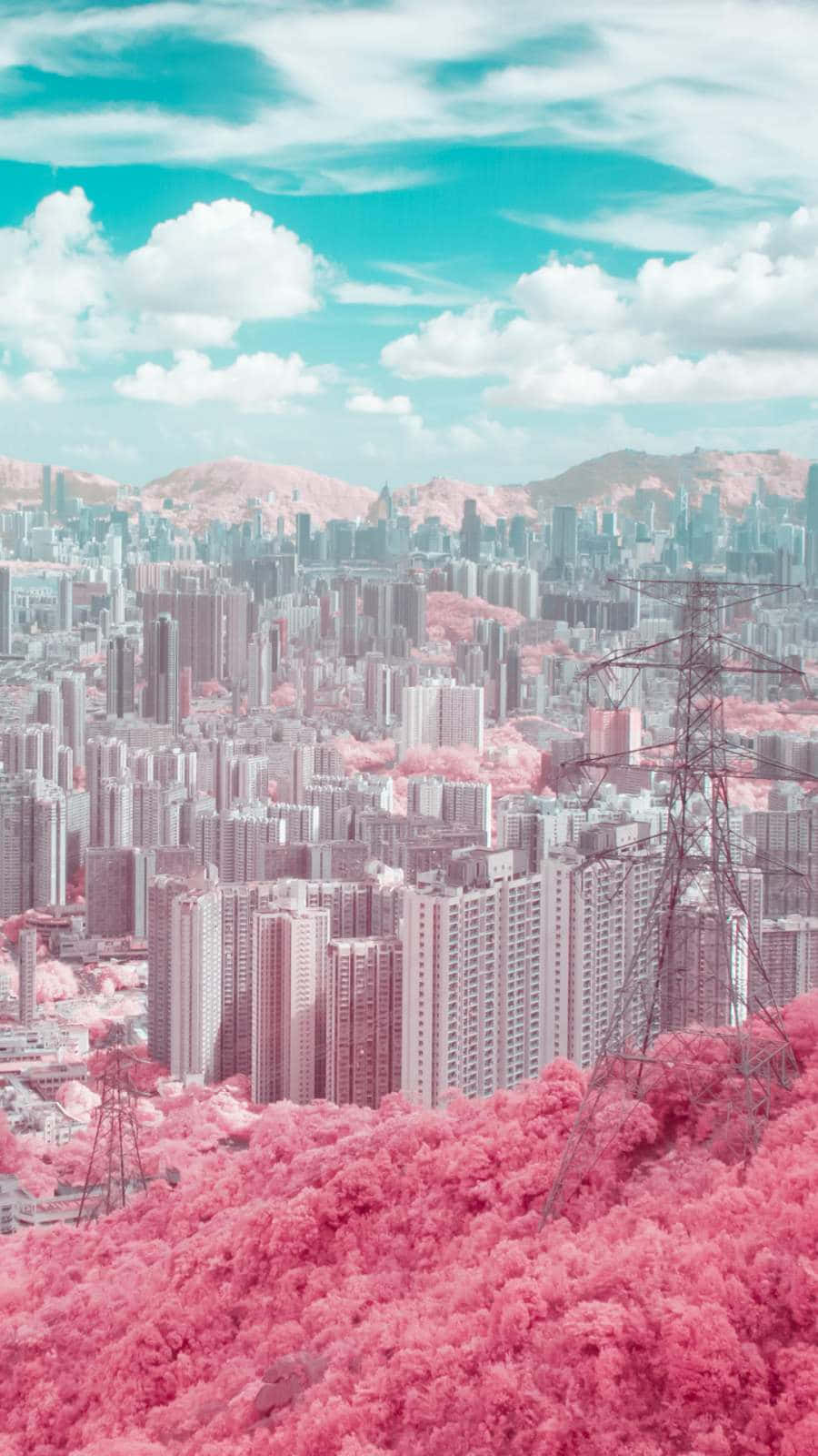 Ervaar die lewendige kleure en lewe van Anime City! Muurpapier