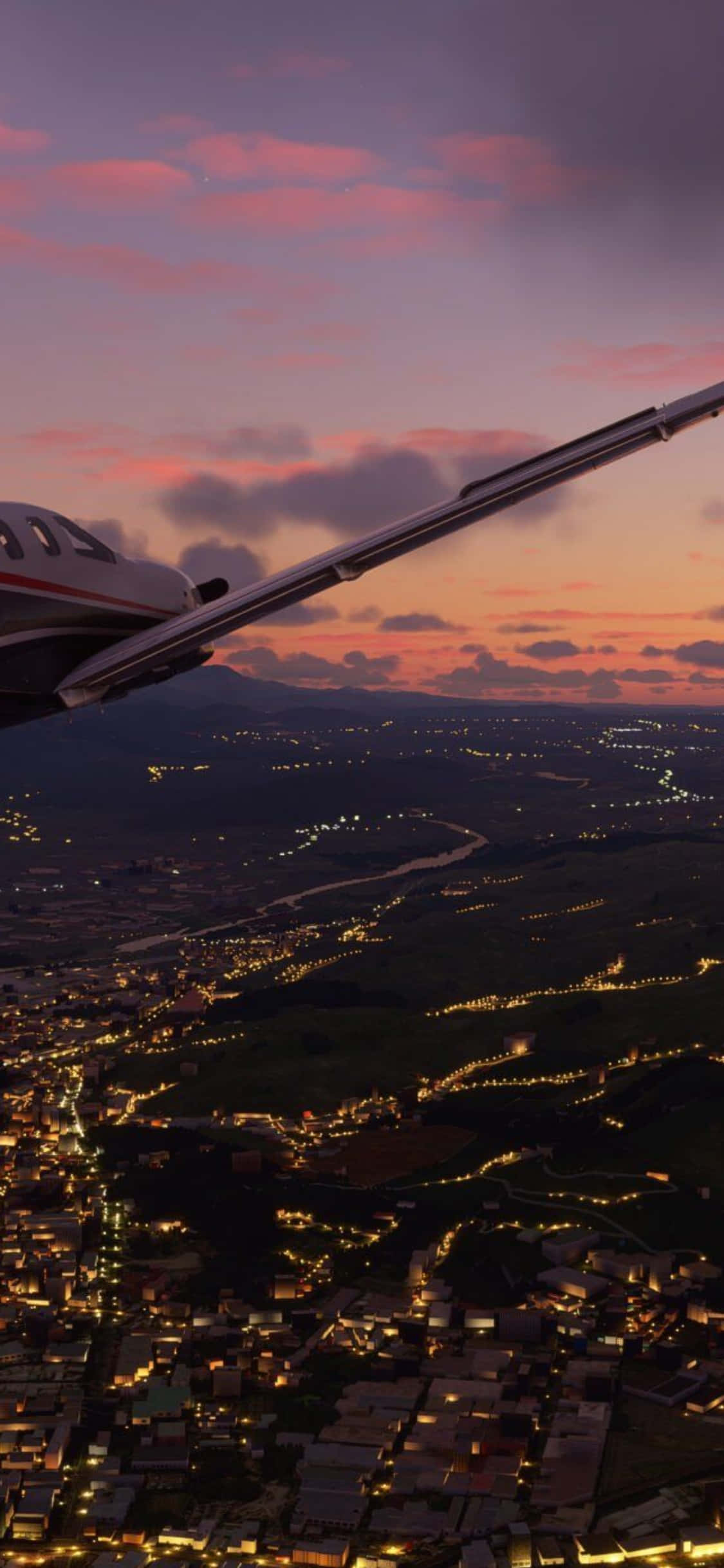 Ervaar die opwinding van vlug met Microsoft Flight Simulator op die kragtige iPhone XS Muurpapier