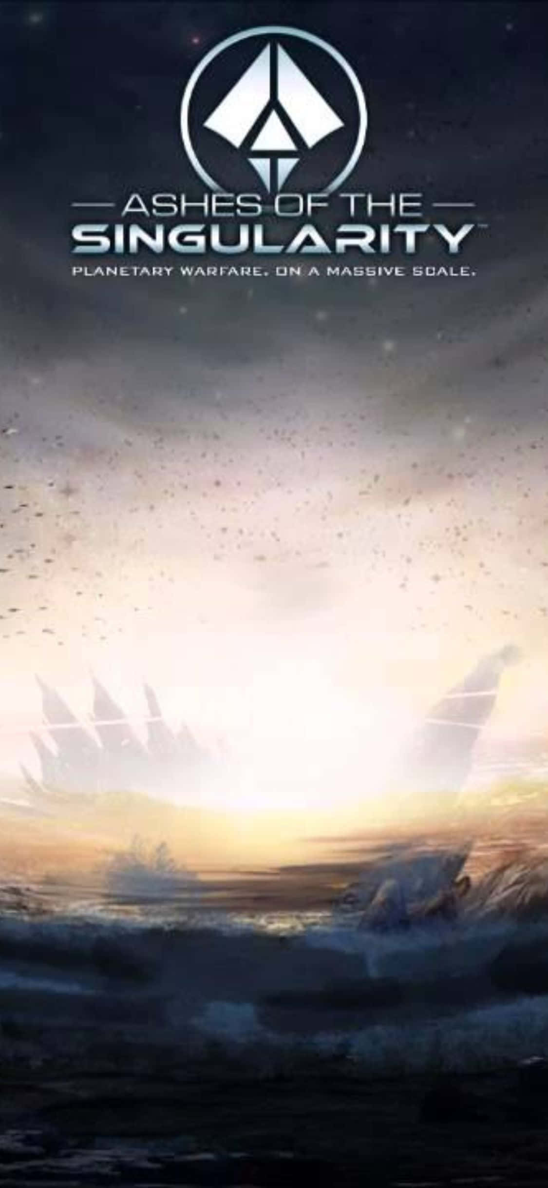 "Ervaar die uitdaging en opwinding van intydse strategie-speletjies op die iPhone X met Ashes Of The Singularity Eskalasie" Muurpapier