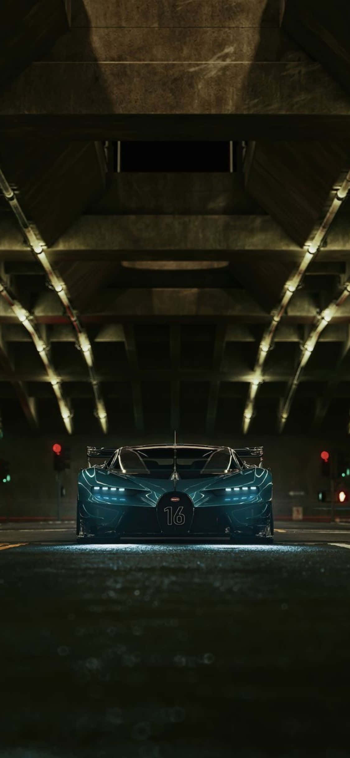 Ervaar die Vinnigste Ry met die iPhone Xs Bugatti Muurpapier