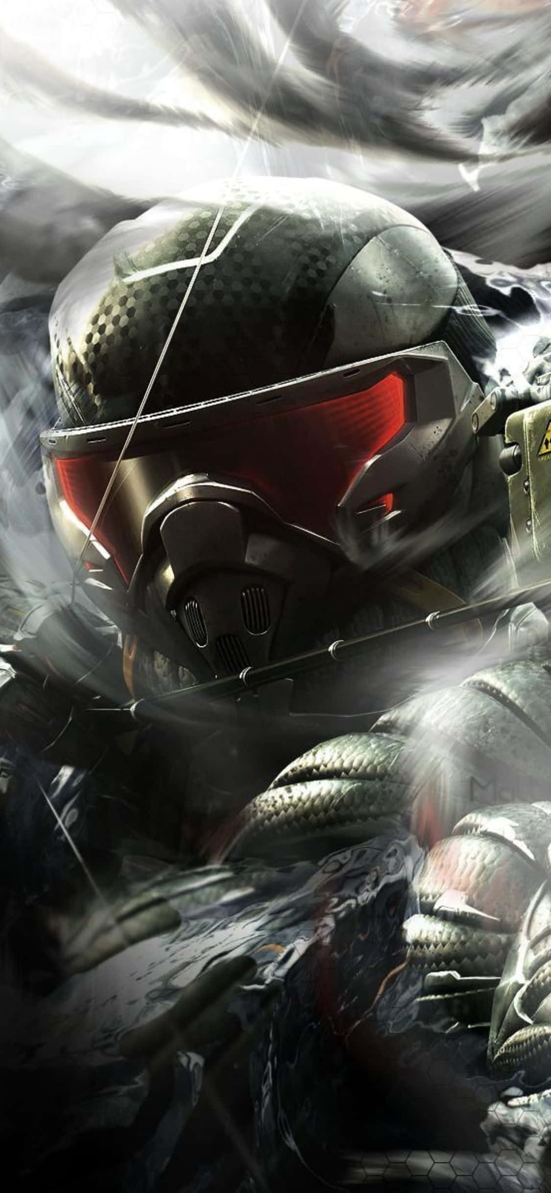 Ervaar 'n opwindende speletjie-avontuur op die iPhone X met Crysis 3 Muurpapier