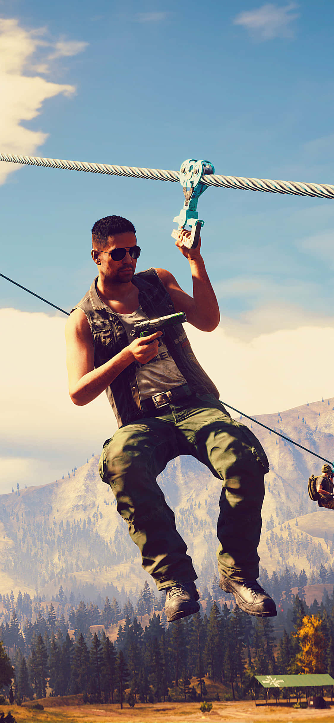 Ervaar polsende aksie en oopwêreld-avontuur met die iPhone Xs Far Cry 5 Muurpapier