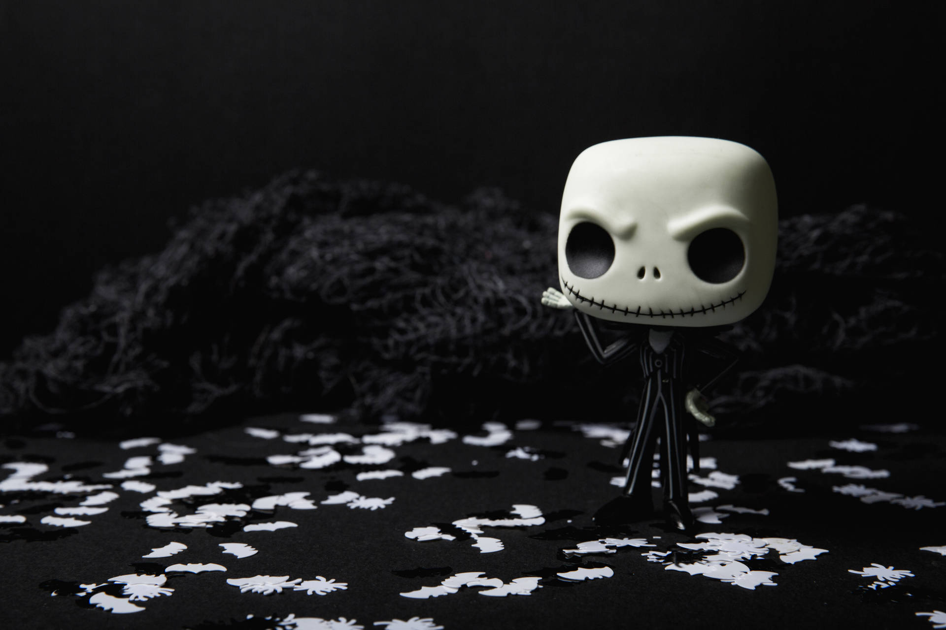 Die Nightmare Before Christmas-agtergrond van Jack Funko Pop-pop.