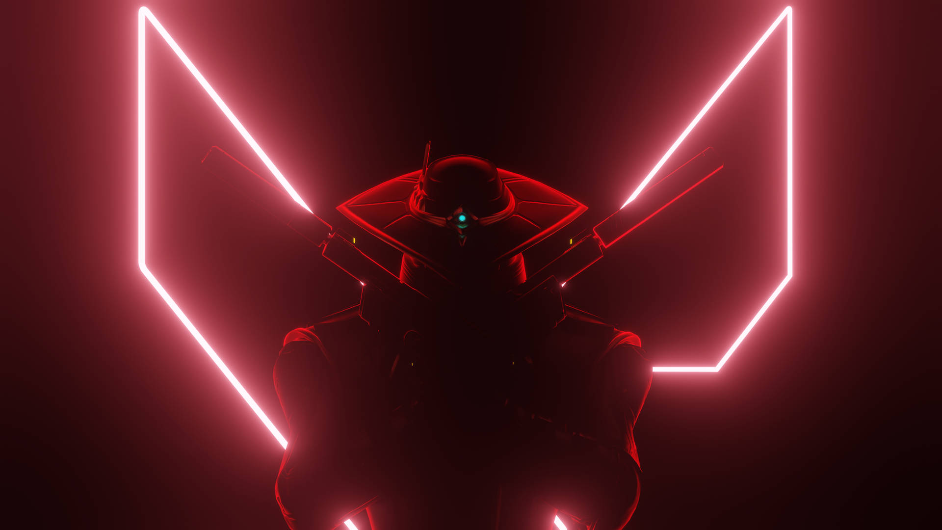 Valorant Cypher neon lig agtergrond