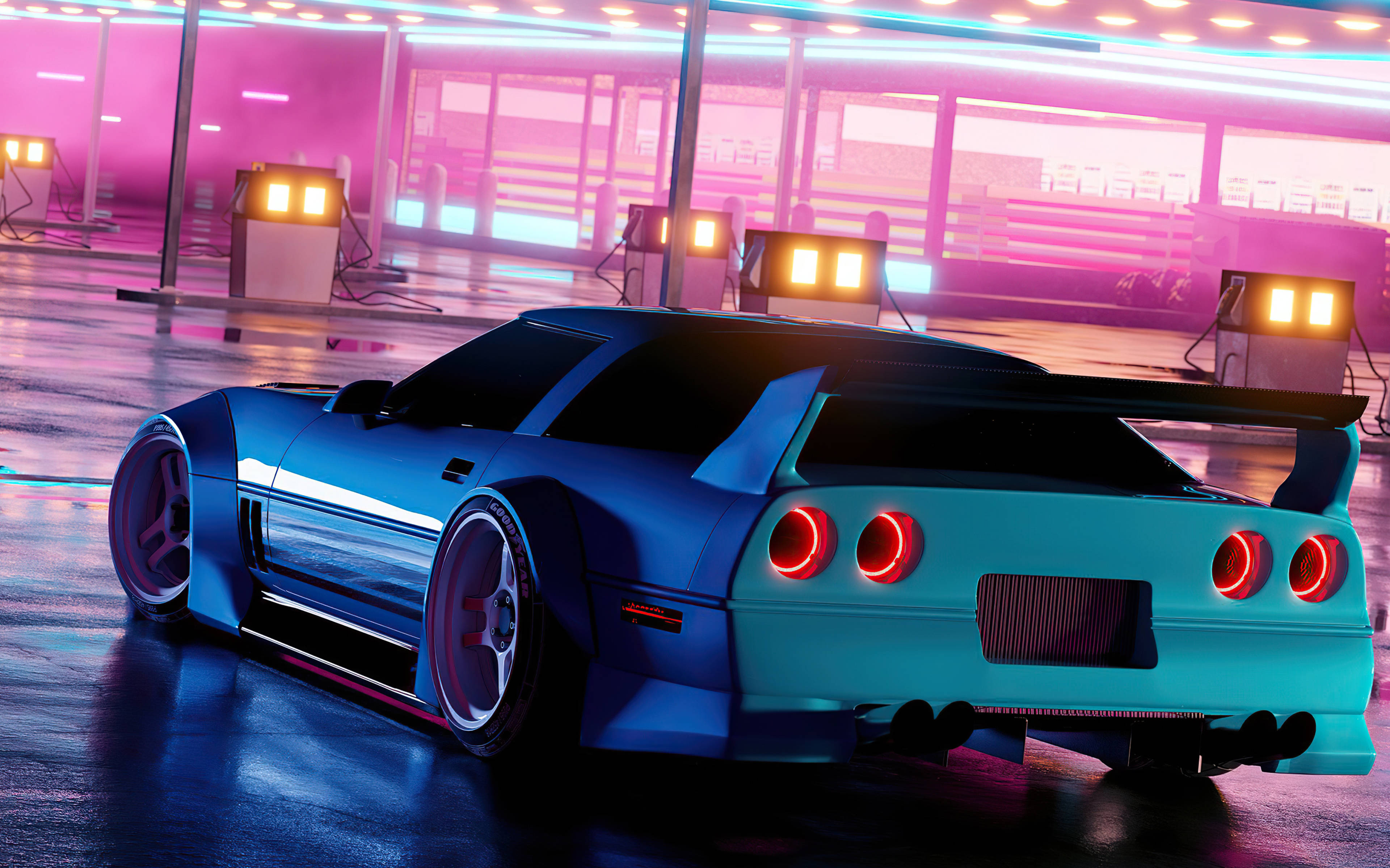 Estetiese 4K Motor Nissan Skyline GT-R Muurpapier