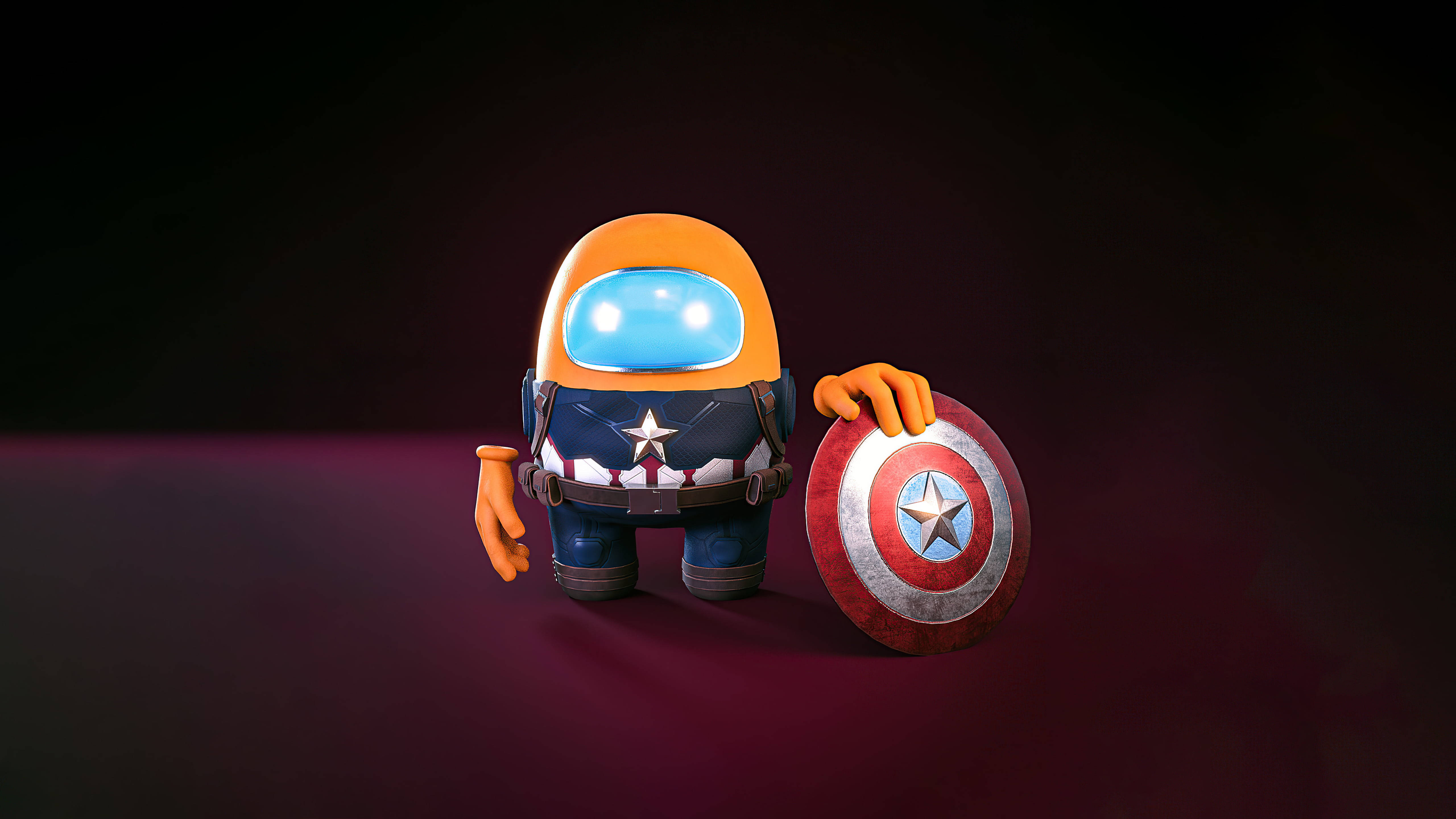 Estetiese Among US Captain America-pak Muurpapier