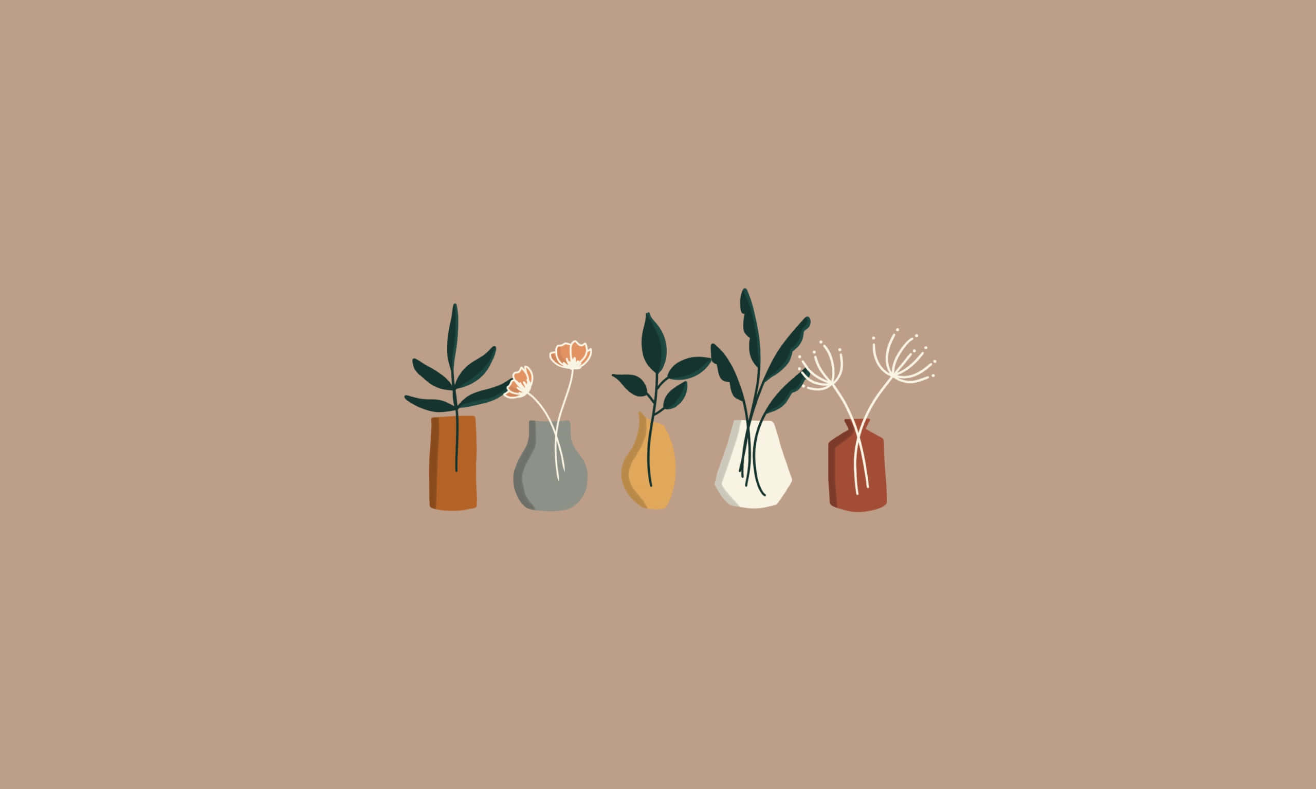 Estetiese beige agtergrond vir rustige, elegante vibes Muurpapier