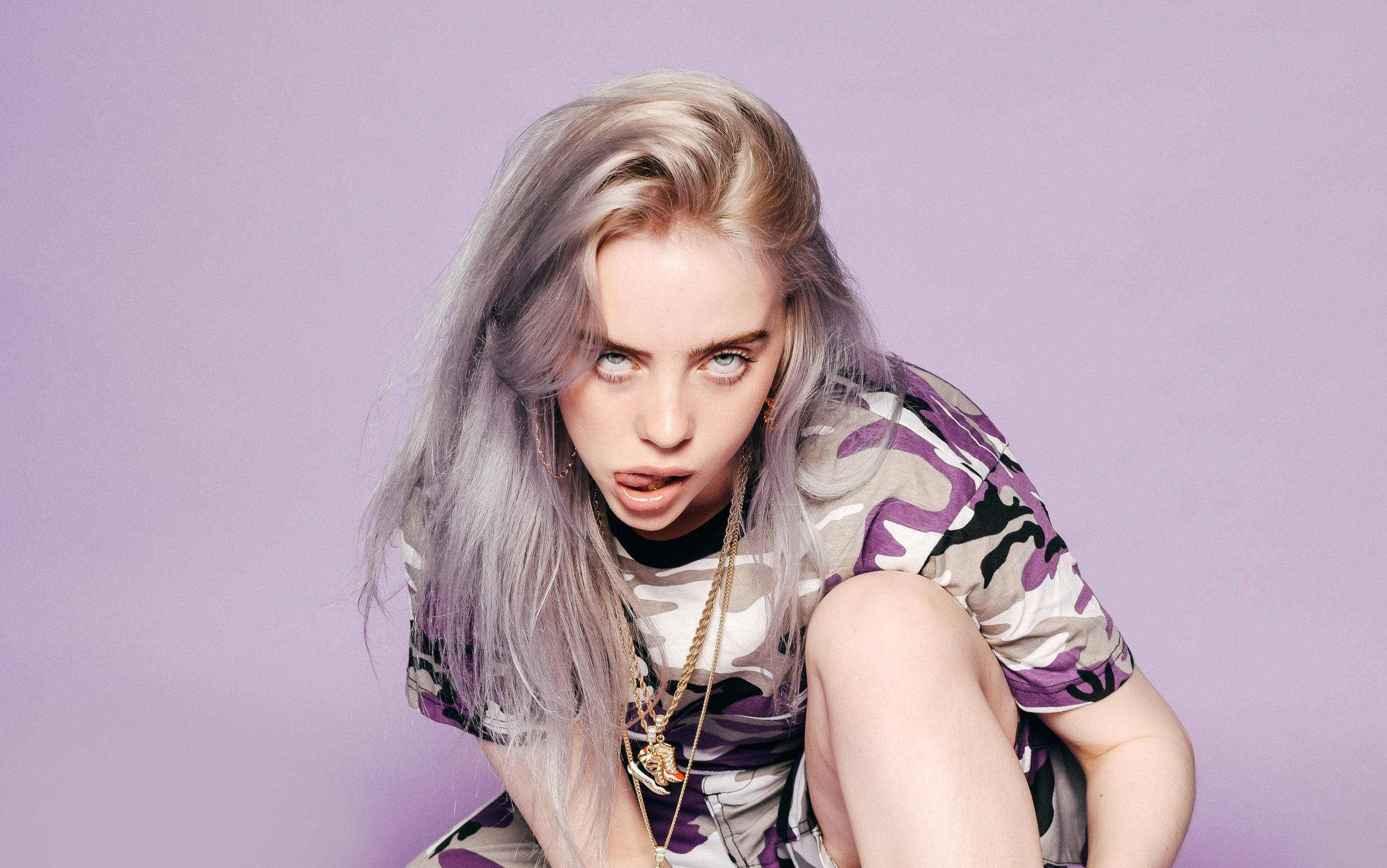 Estetiese Billie Eilish Pers Estetiese — Pers estetiese GIF Muurpapier