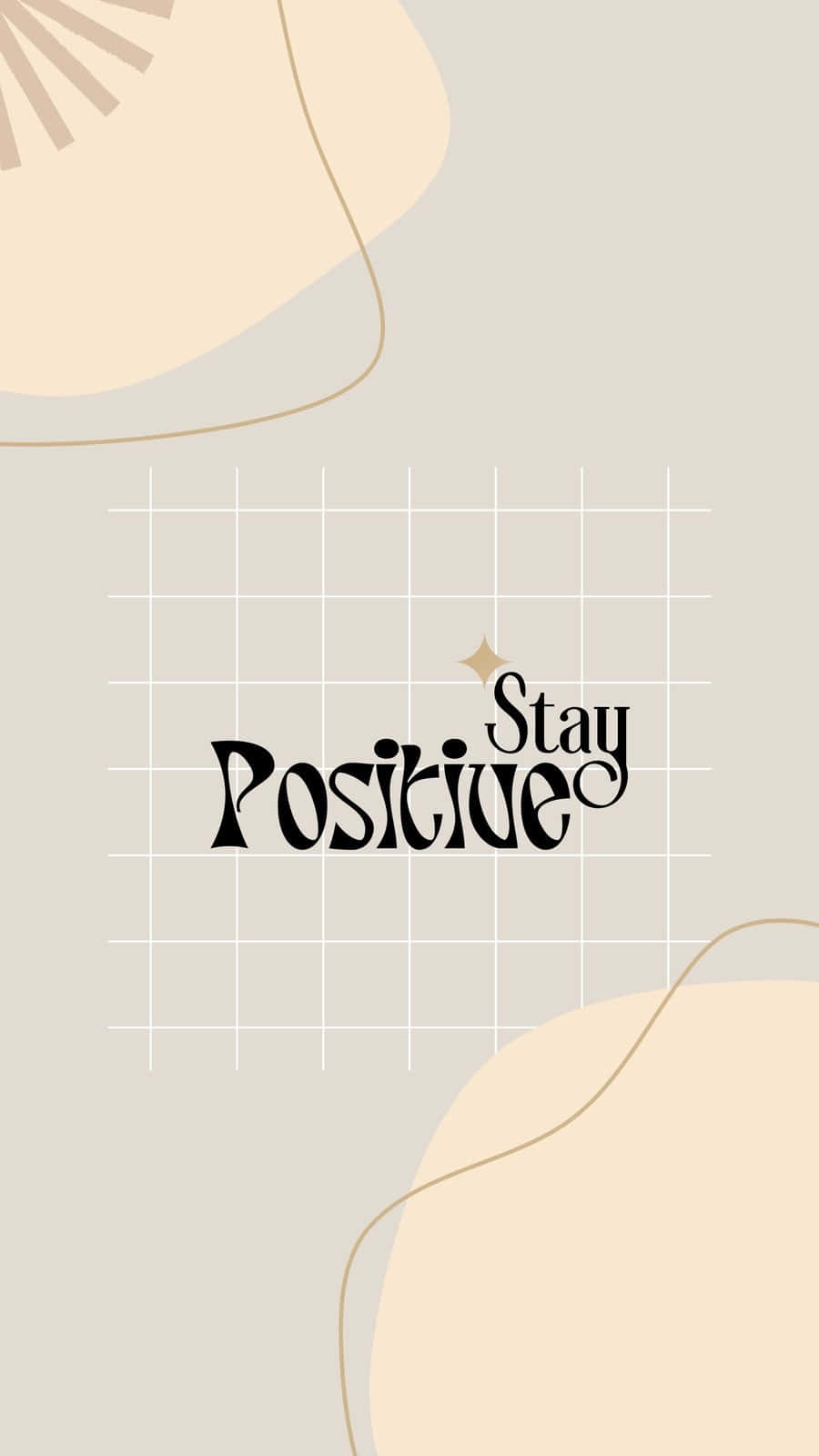 Estetiese Bly Positief Prente Muurpapier
