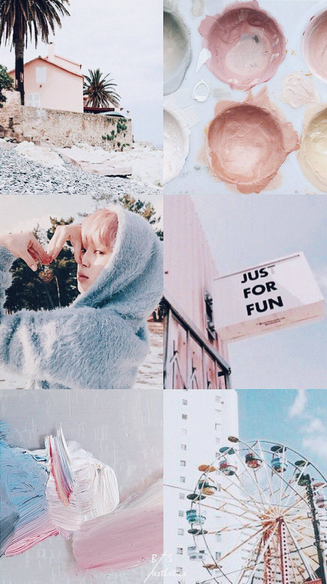 Estetiese Bts Jimin Pastel Muurpapier