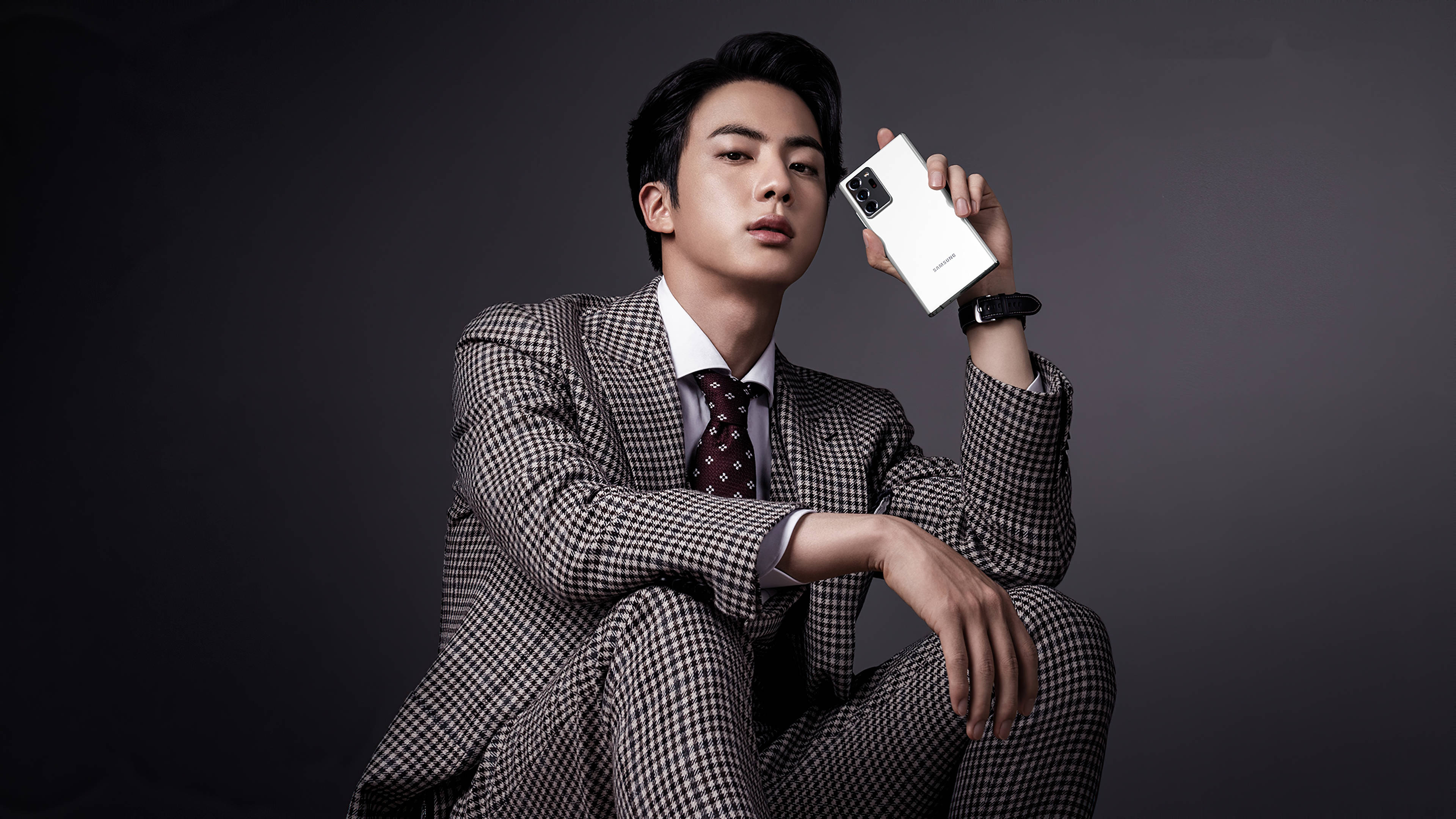 Estetiese Bts Jin Foon Modellering Muurpapier