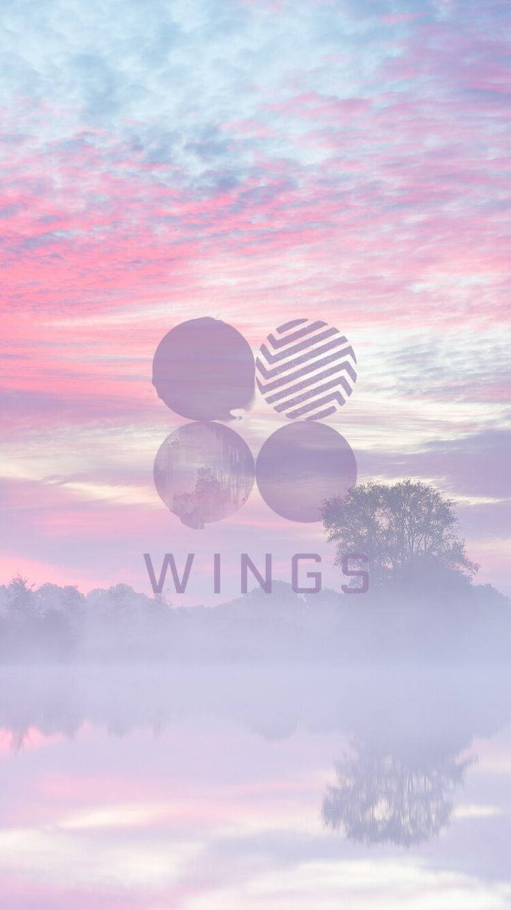 Estetiese BTS Purple Wings Album Muurpapier