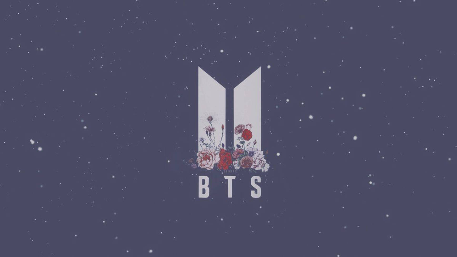 Estetiese BTS Skootrekenaar Logo Muurpapier
