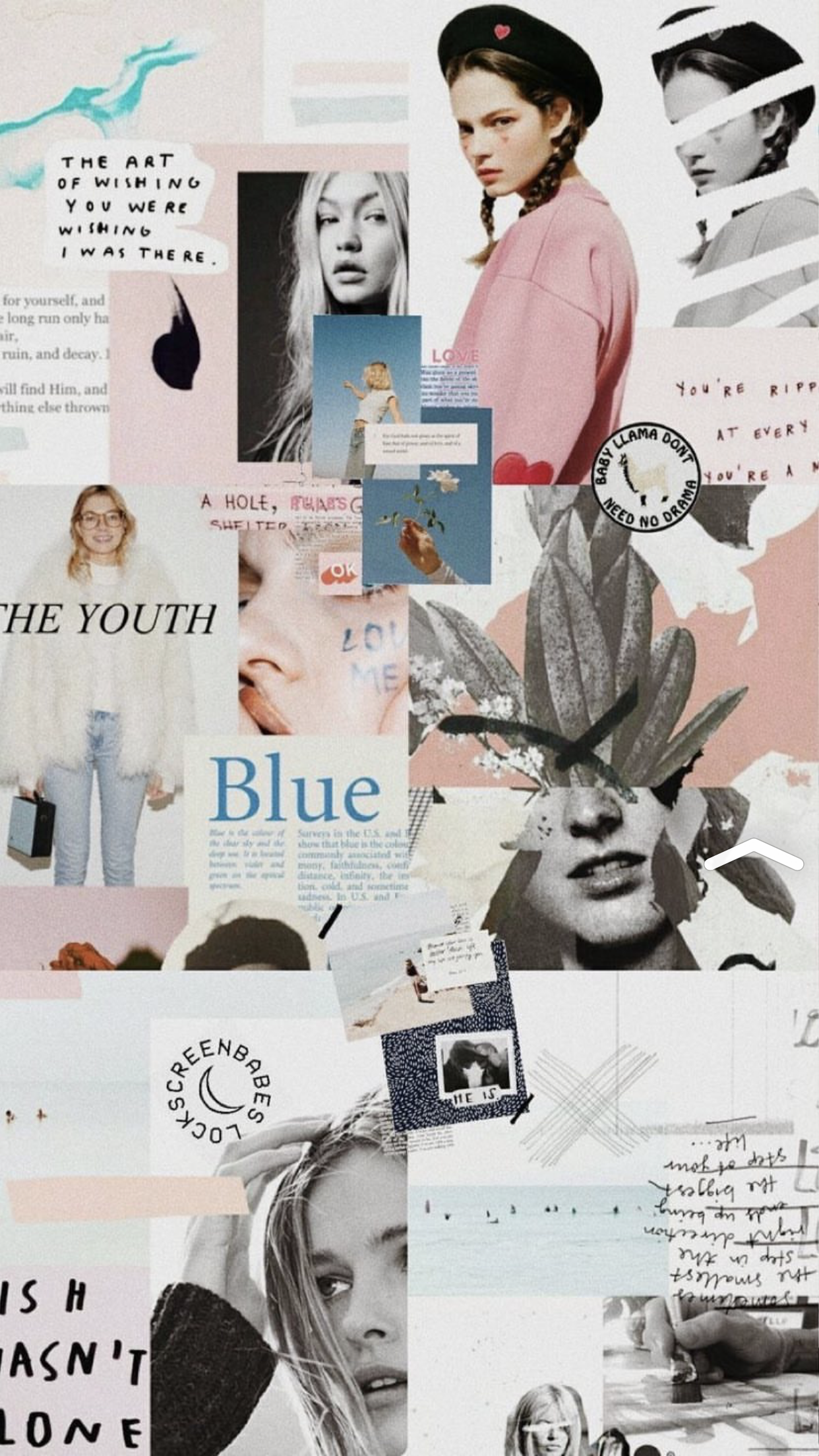 Estetiese Collage van Visuele Genot Muurpapier