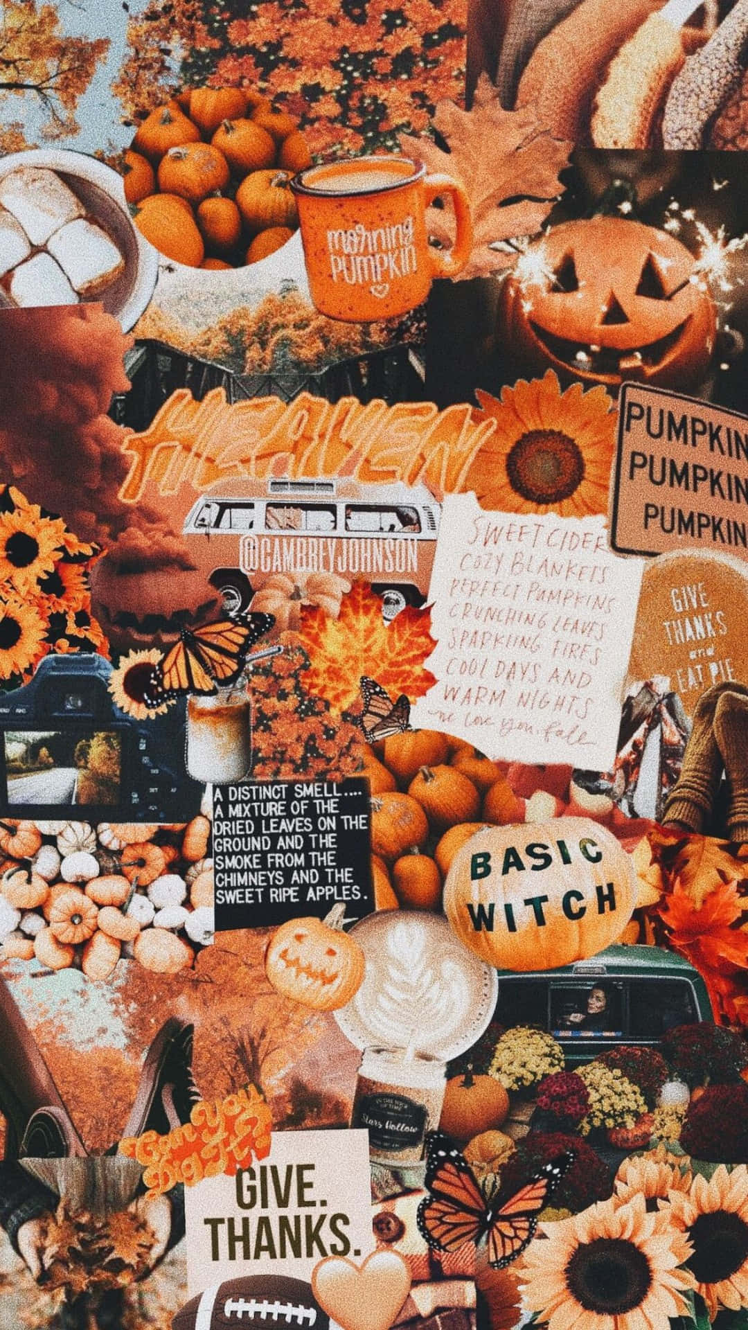 Estetiese Collage vir iPhone Halloween Agtergrond Muurpapier