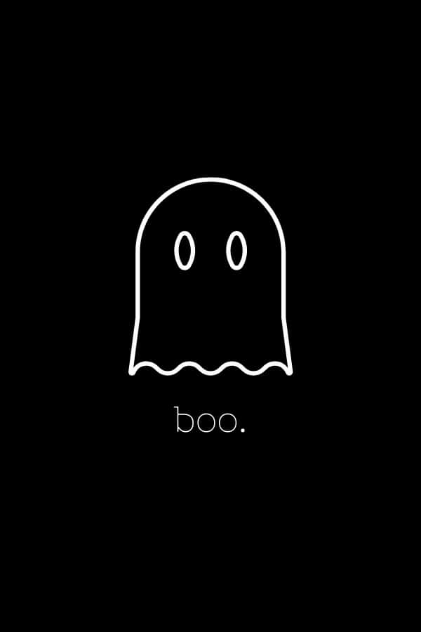 Estetiese Halloween Agtergrond Spook Boe Muurpapier