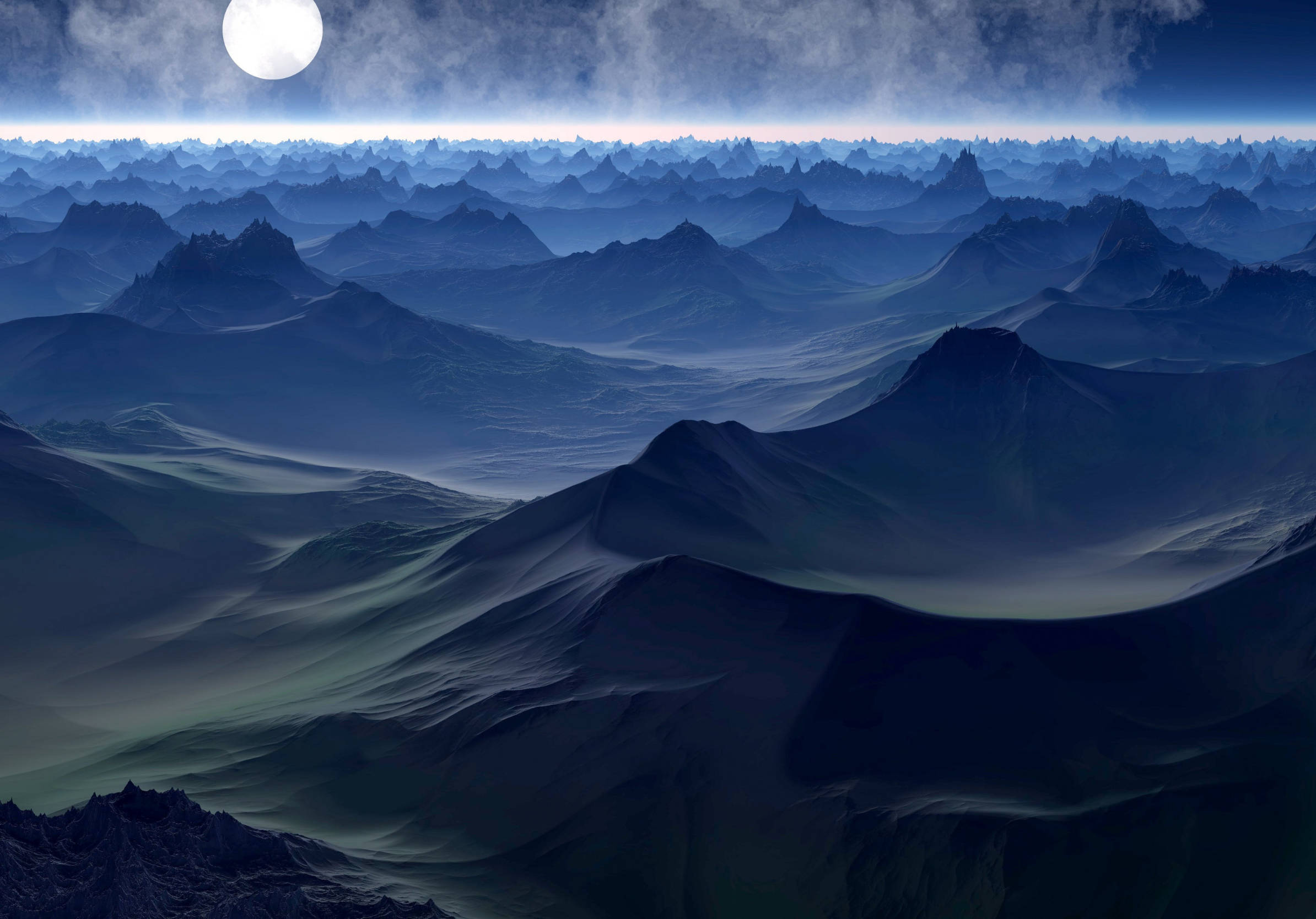 Estetiese iPad Vreemde Planeet Muurpapier