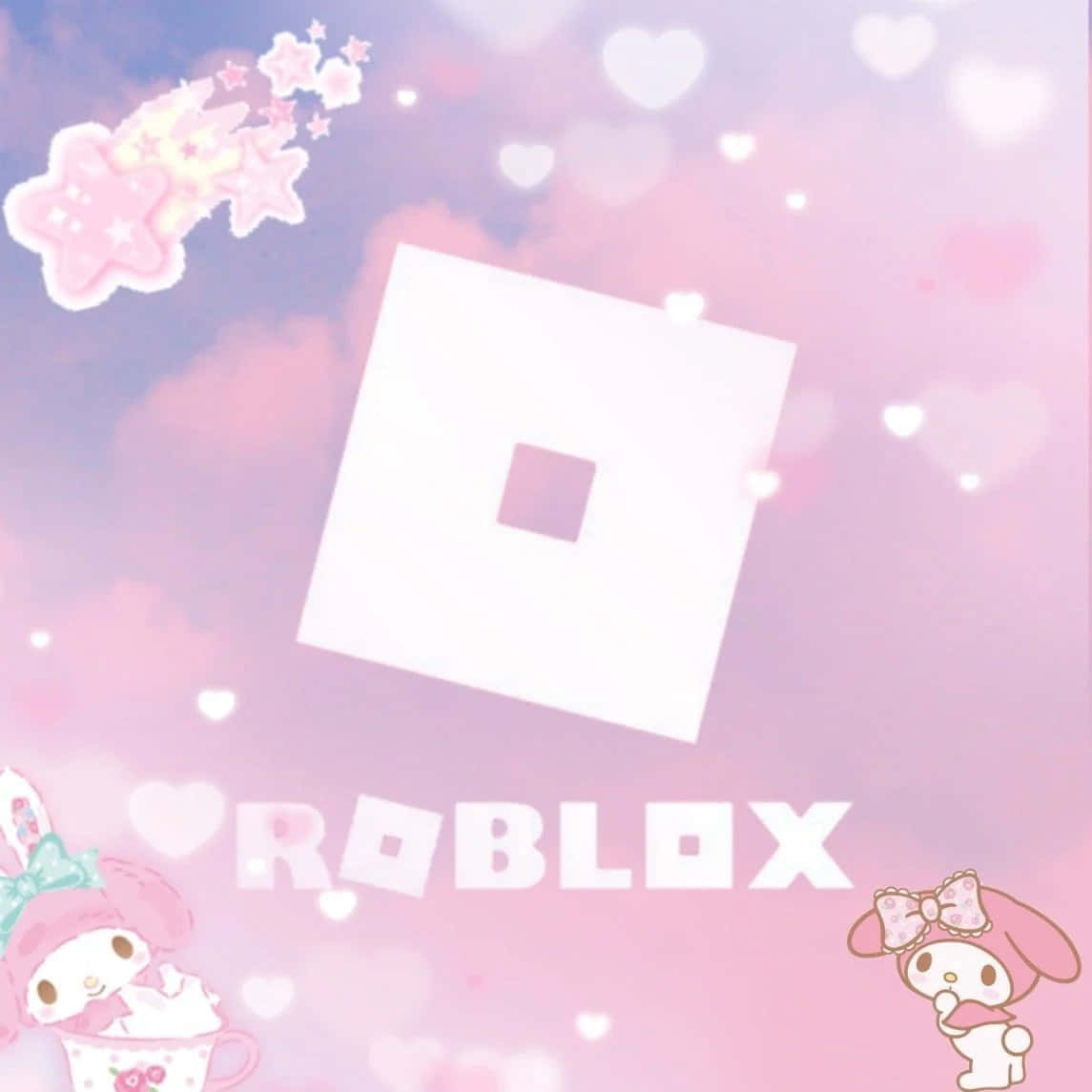 Estetiese Kawaii Roblox-logo Muurpapier