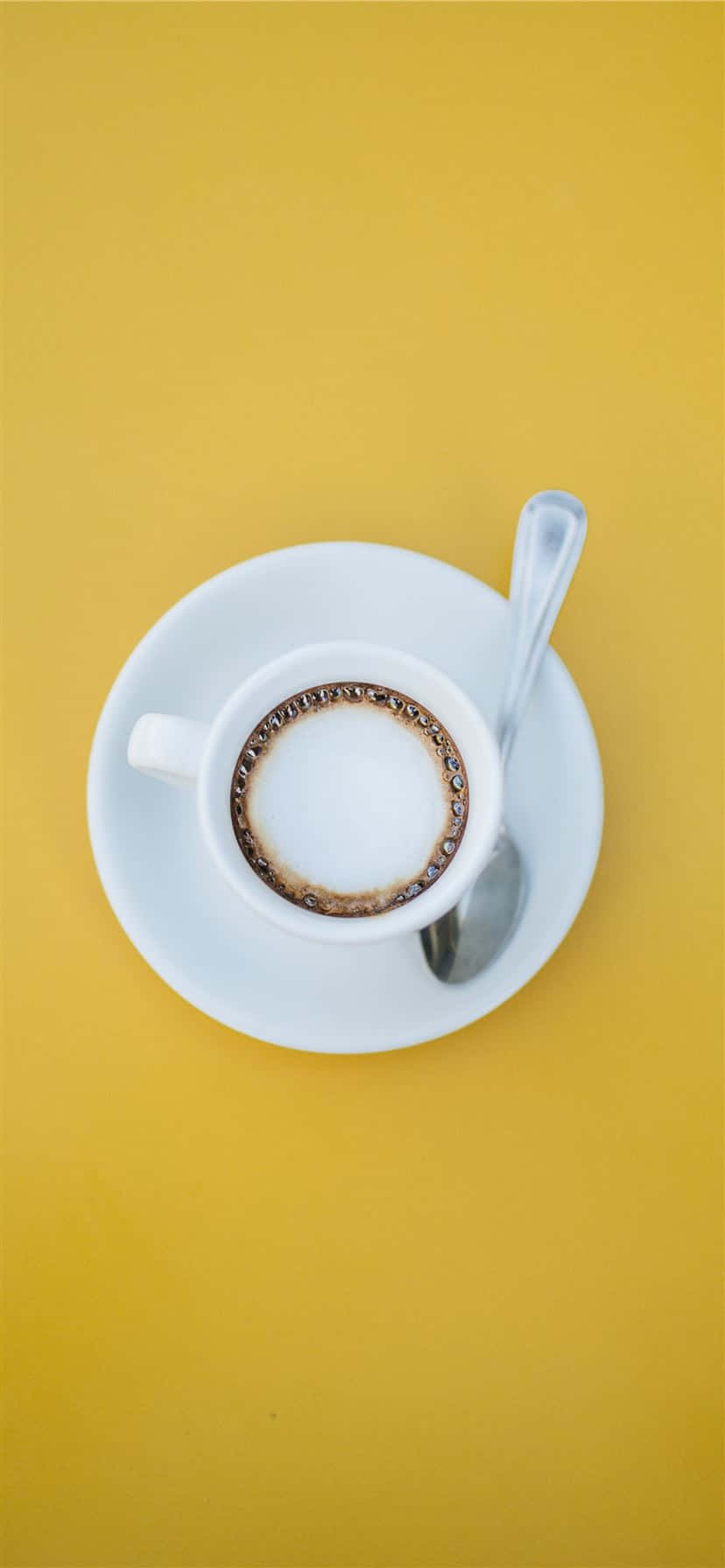 Estetiese Koffie met Teelepel Muurpapier