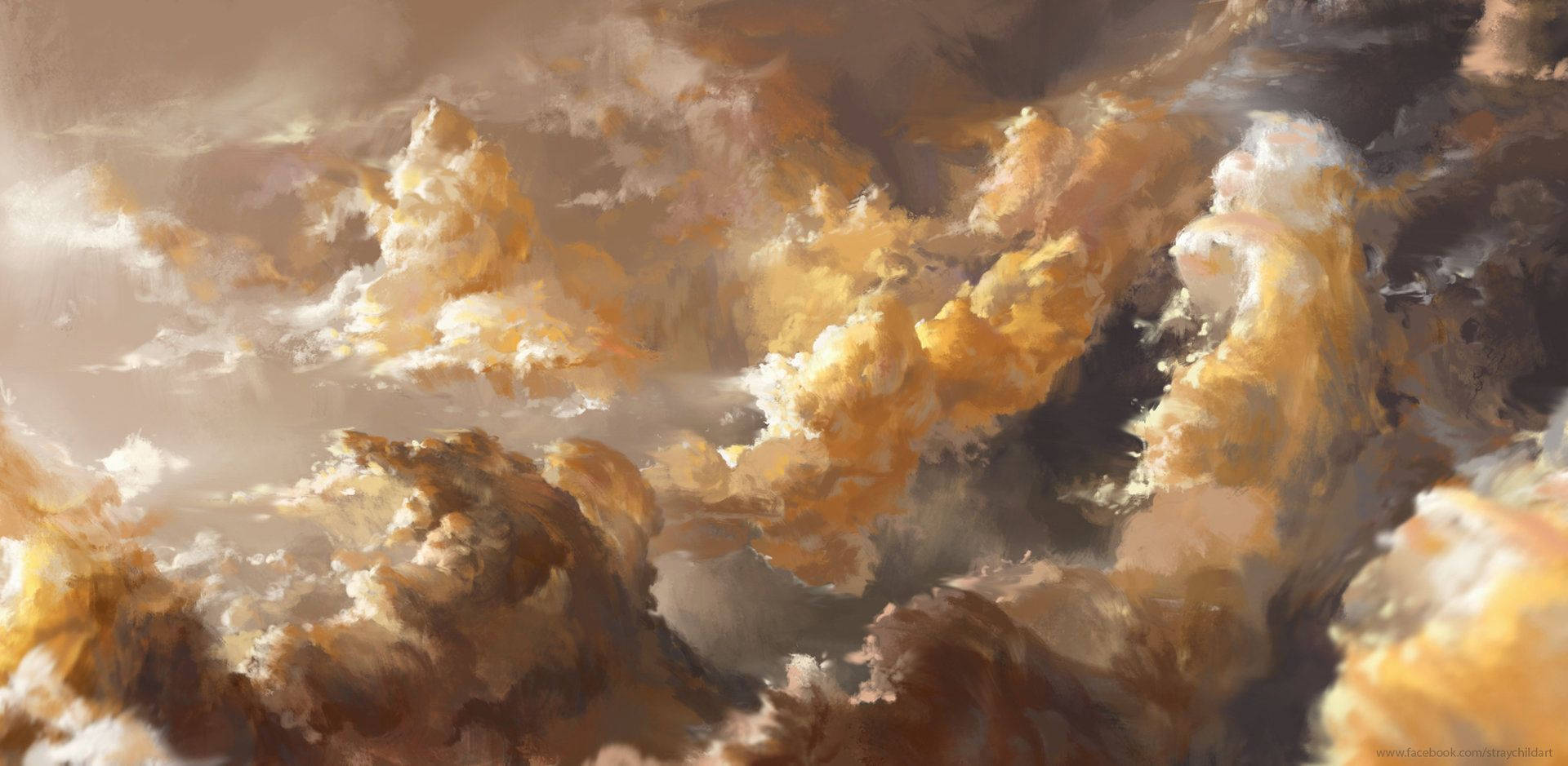 Estetiese Kuns Geel Wolke muurpapier — Estetiese kuns Muurpapier