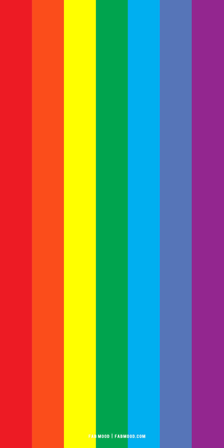 Estetiese LGBT Reënboog Gestreepte Muurpapier
