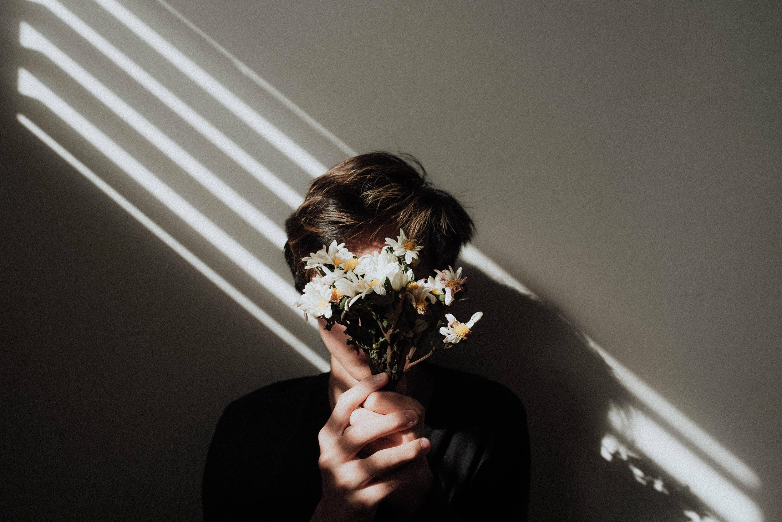 Estetiese Man Blomme vir Rekenaar Muurpapier