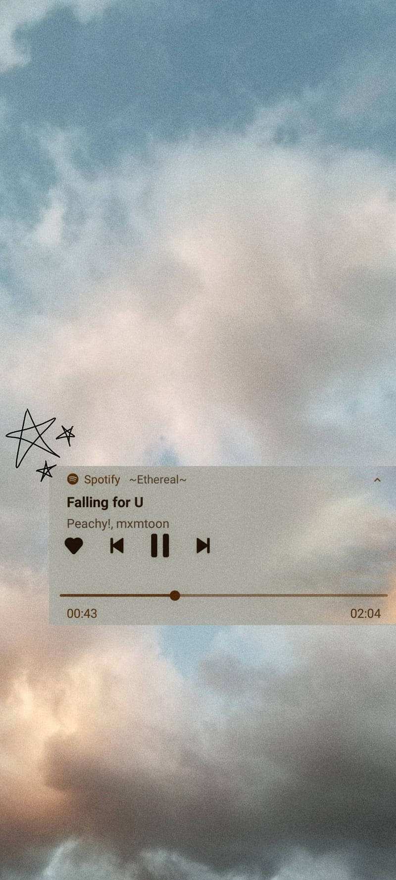 Estetiese Musiek Falling For U Muurpapier