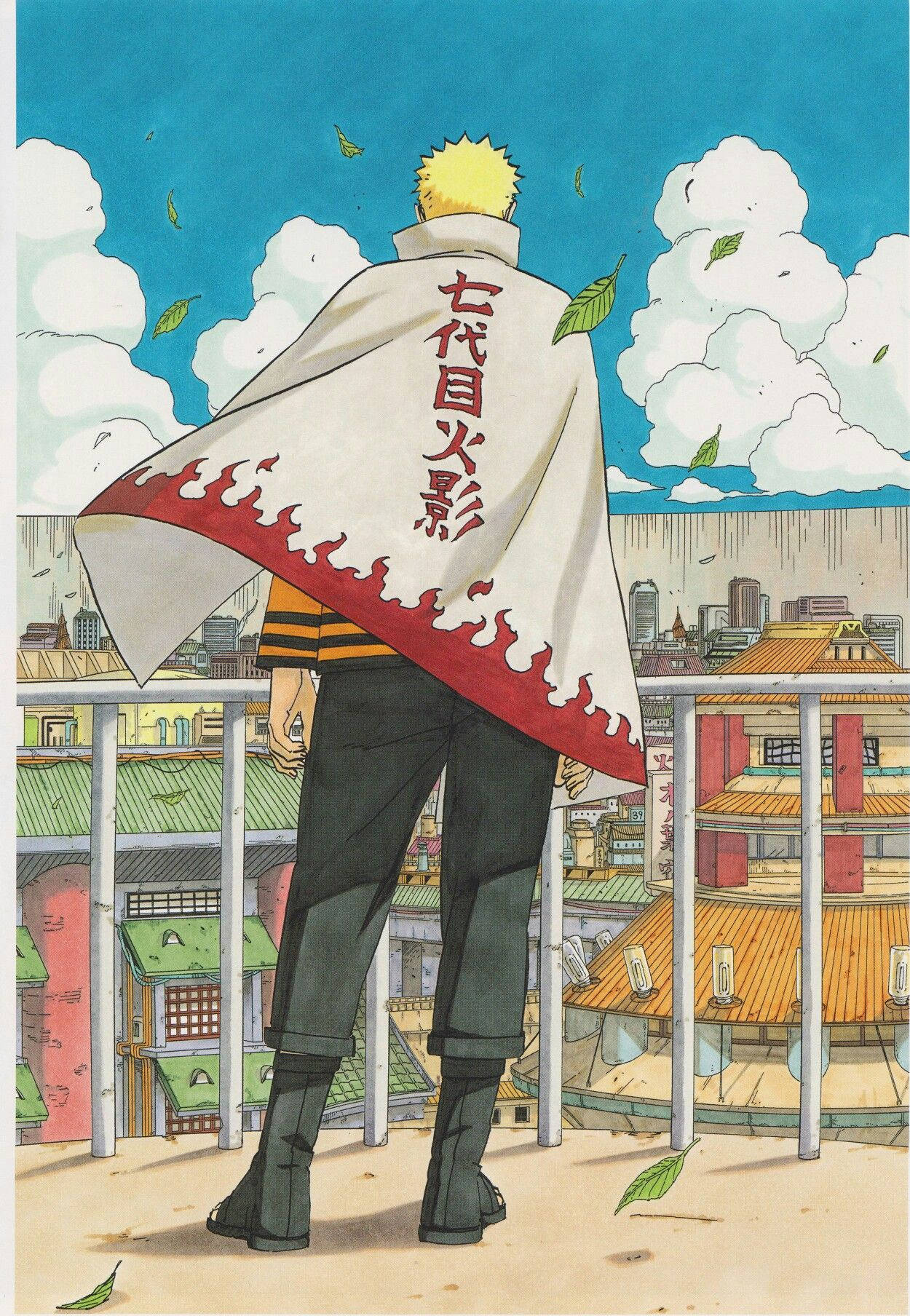 Estetiese Naruto Hokage in Konoha Muurpapier