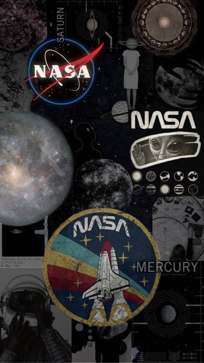 Estetiese NASA-kollasie vir iPhone-agtergrond — Estetiese iPhone-agtergrond Muurpapier
