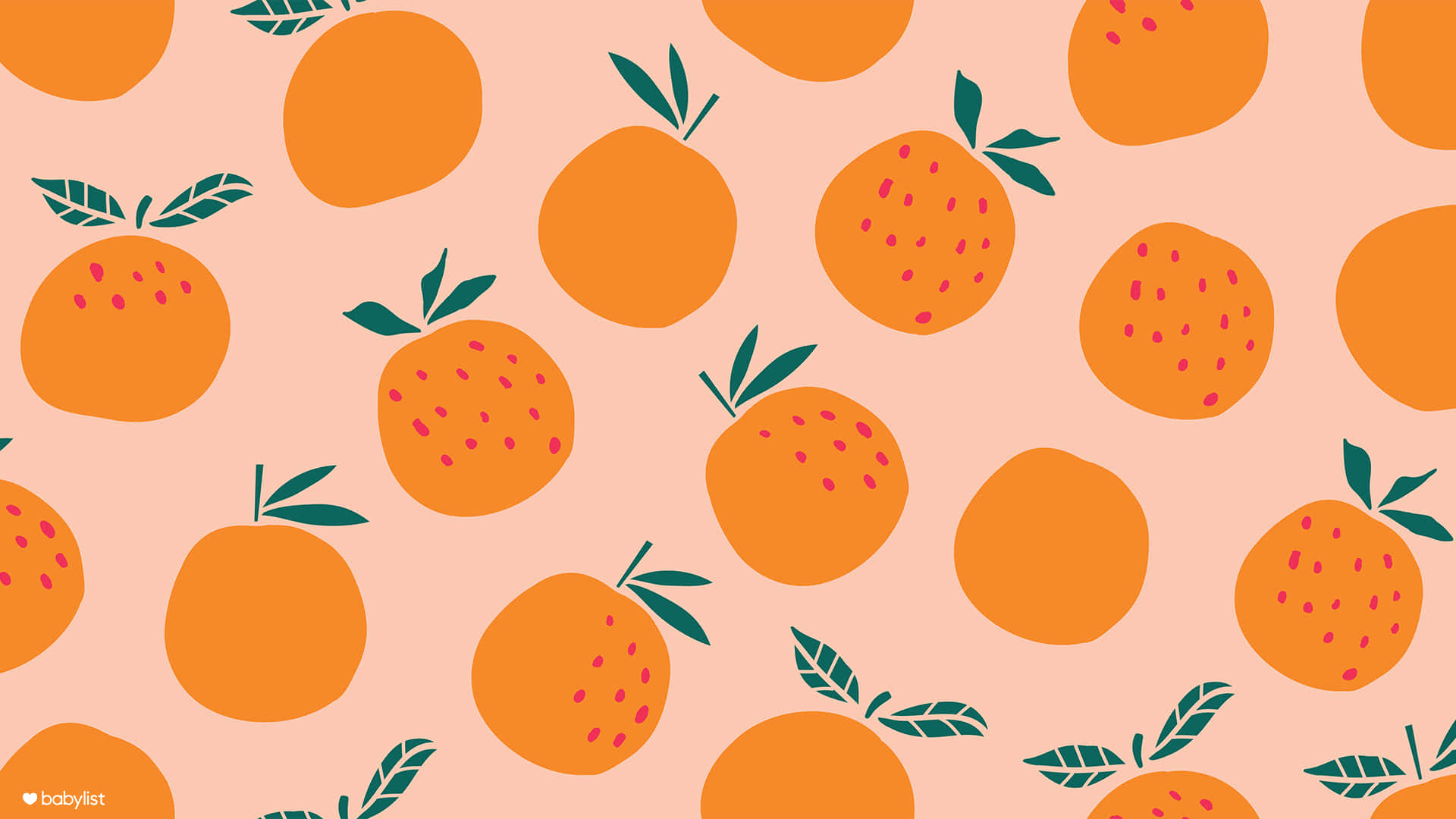 Estetiese Oranje Boho Mac Muurpapier