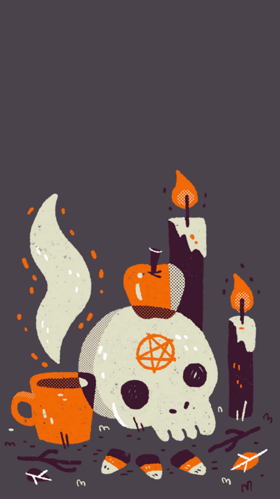 Estetiese Oulike Halloween Spookritueel Muurpapier