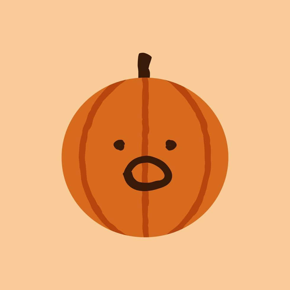 Estetiese Oulike Halloween Pampoen Geskok Gesig Muurpapier