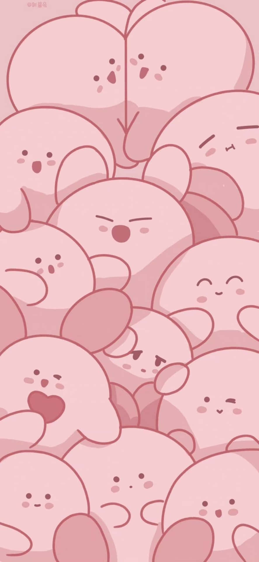 Estetiese Pienk Kawaii [agtergrond] — Kirby GIF Muurpapier