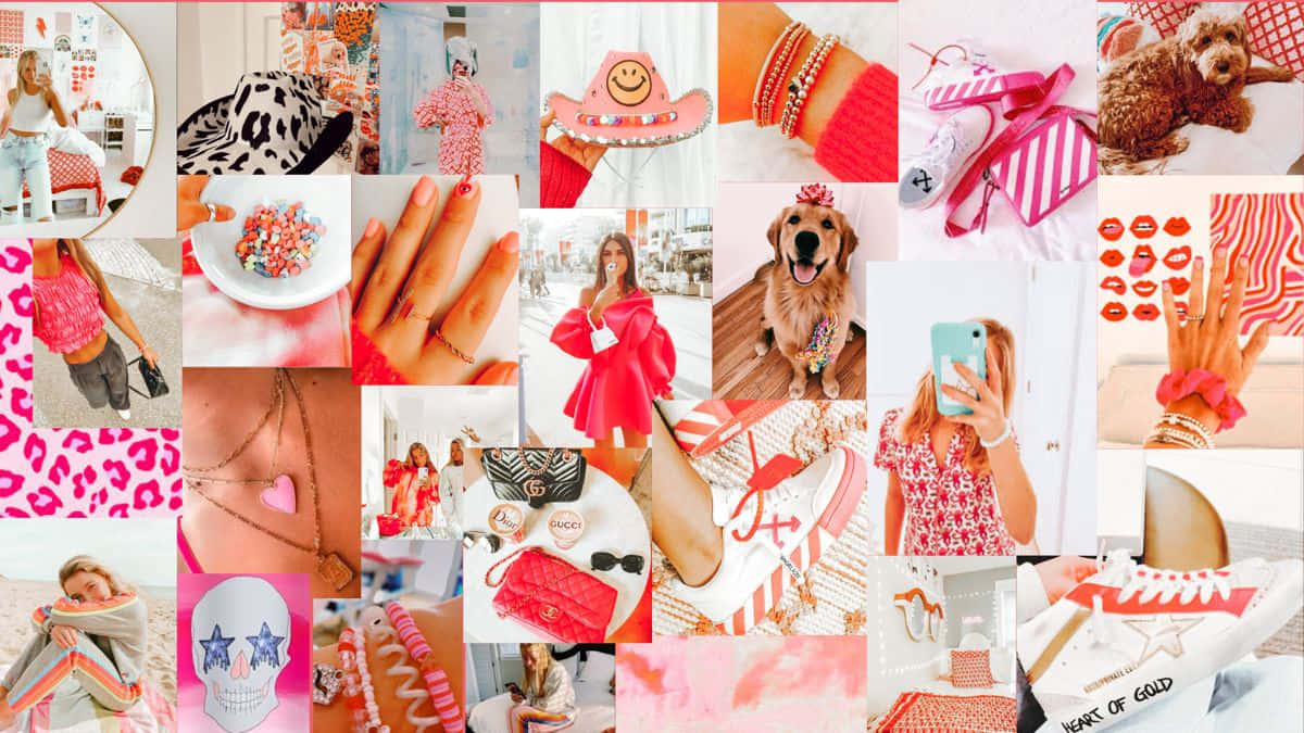 Estetiese Preppy Lessenaar Muurpapier