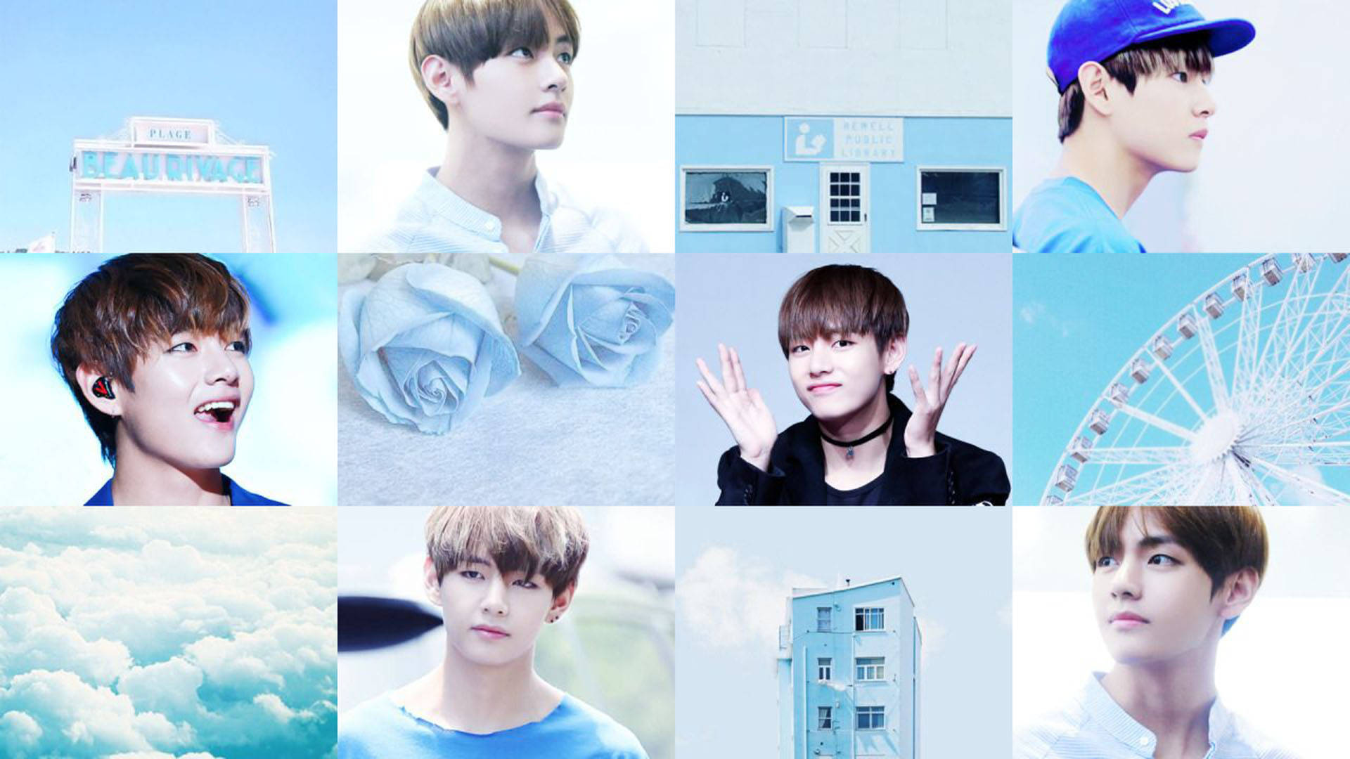 Estetiese Seun BTS V Muurpapier