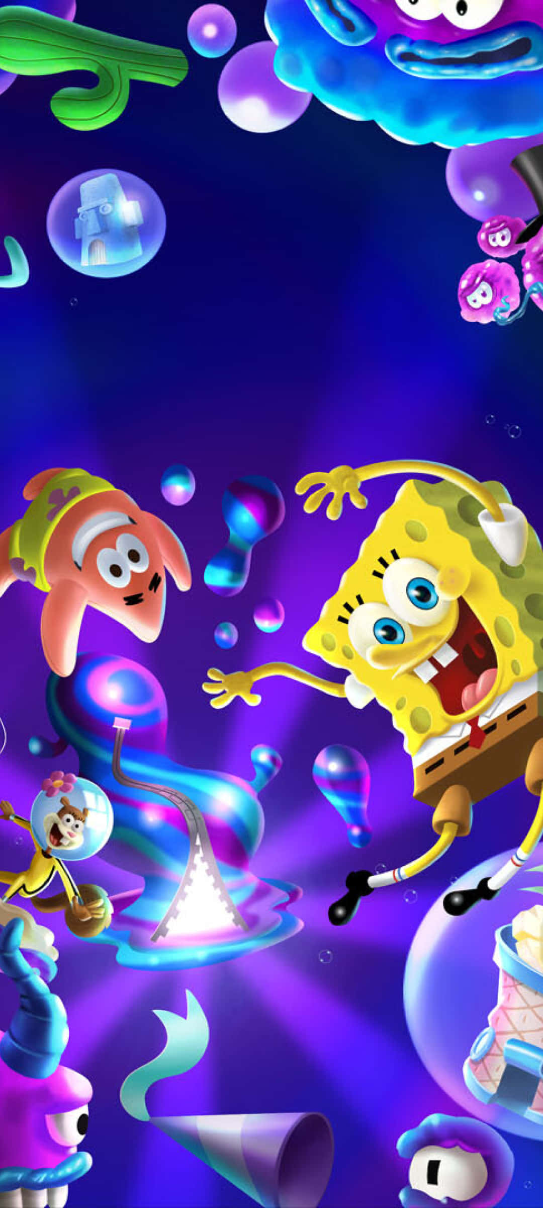 Estetiese SpongeBob En Sandy Muurpapier