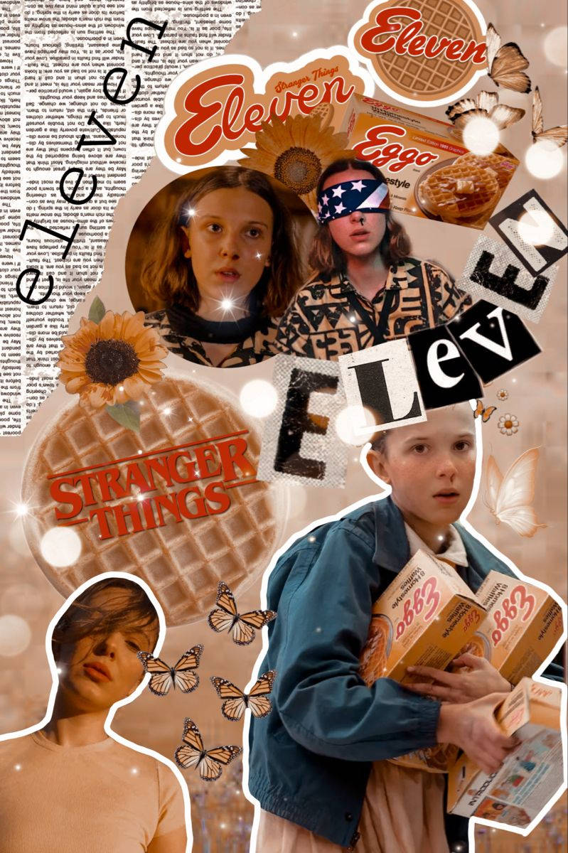 Estetiese Stranger Things Eleven Millie Bobby Brown Muurpapier