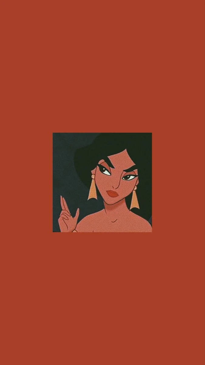 Estetiese Strokiesprent Disney Prinses Jasmine Muurpapier