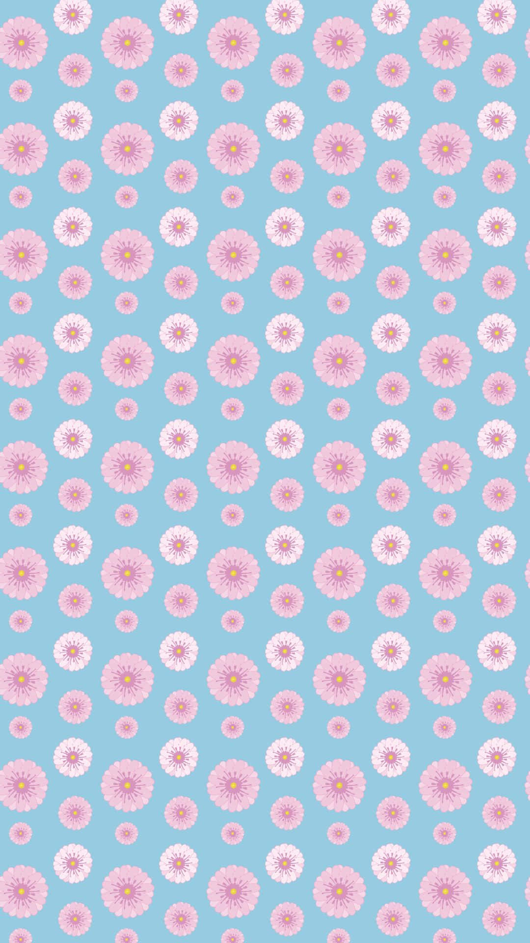 Estetiese VSCO-blompatroonagtergrond Muurpapier