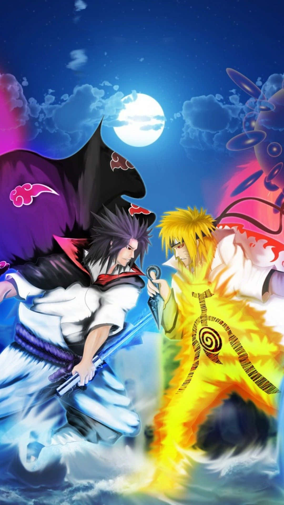 Ewige Mangekyou Sharingan - Naruto-foon Agtergrond Muurpapier