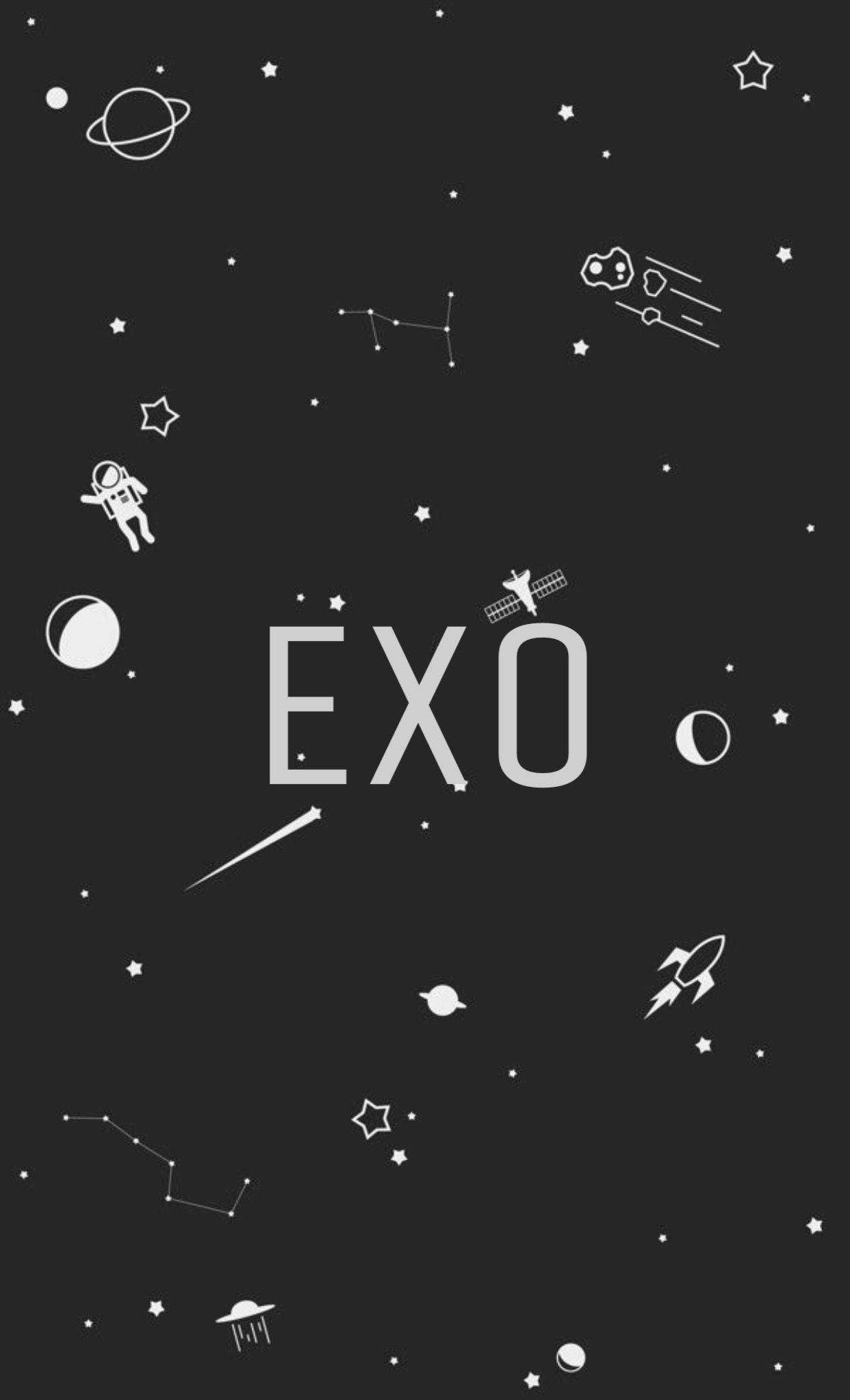 EXO Galaxy Fan Art Muurpapier