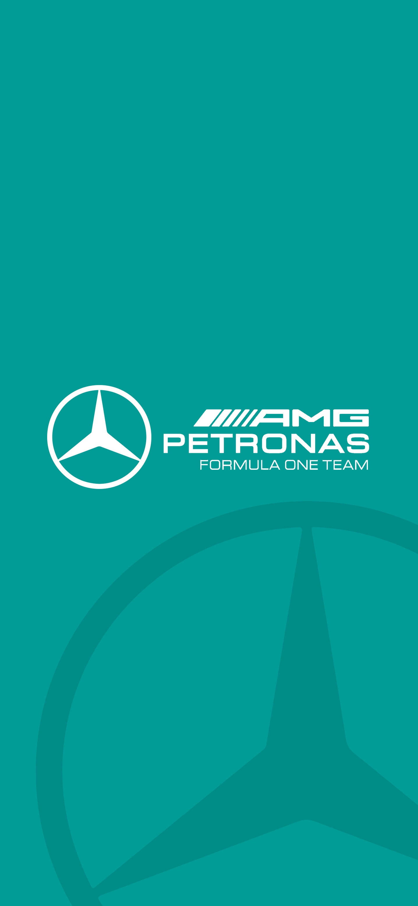 F1 AMG Petronas Teal Logo iPhone Muurpapier