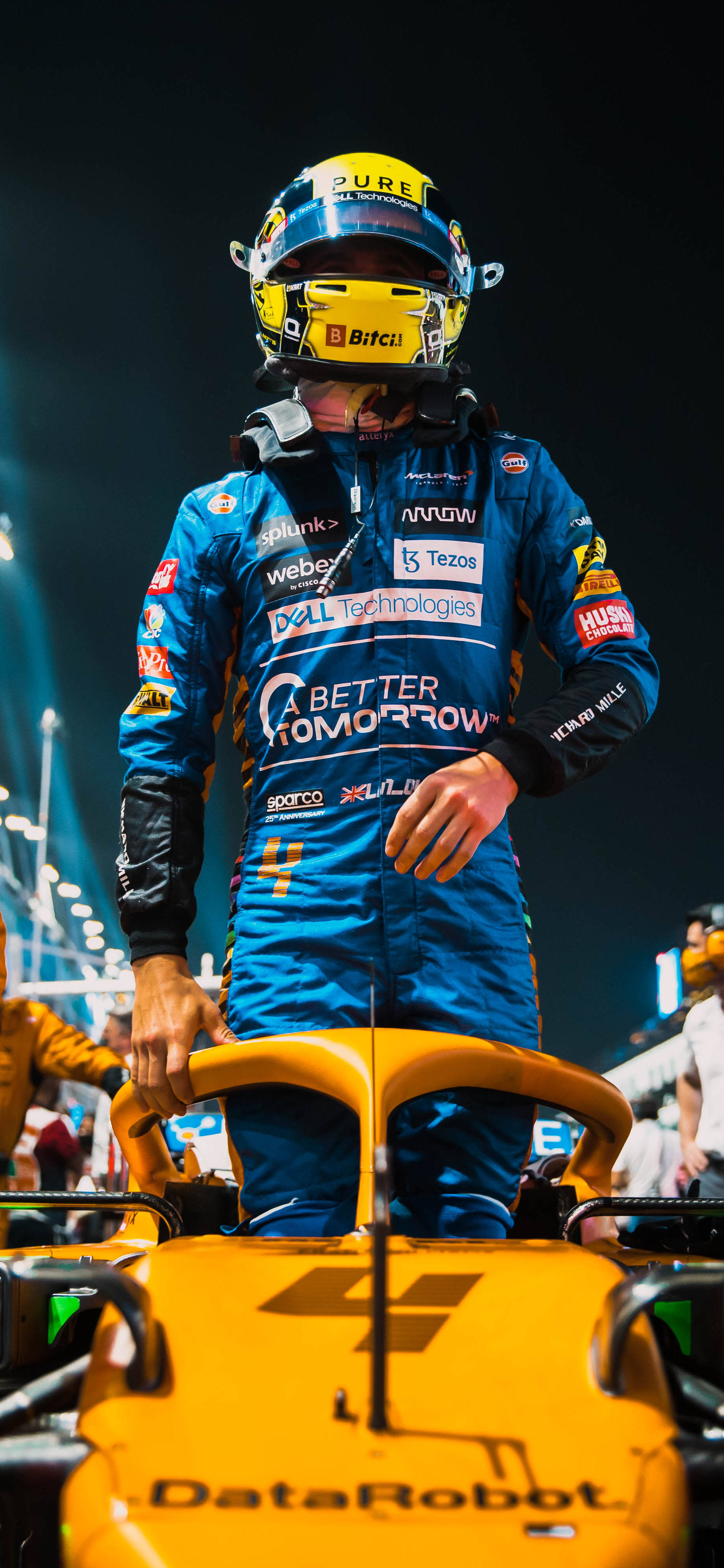 F1 Norris 2021 Saoedi-Arabiese GP iPhone Muurpapier